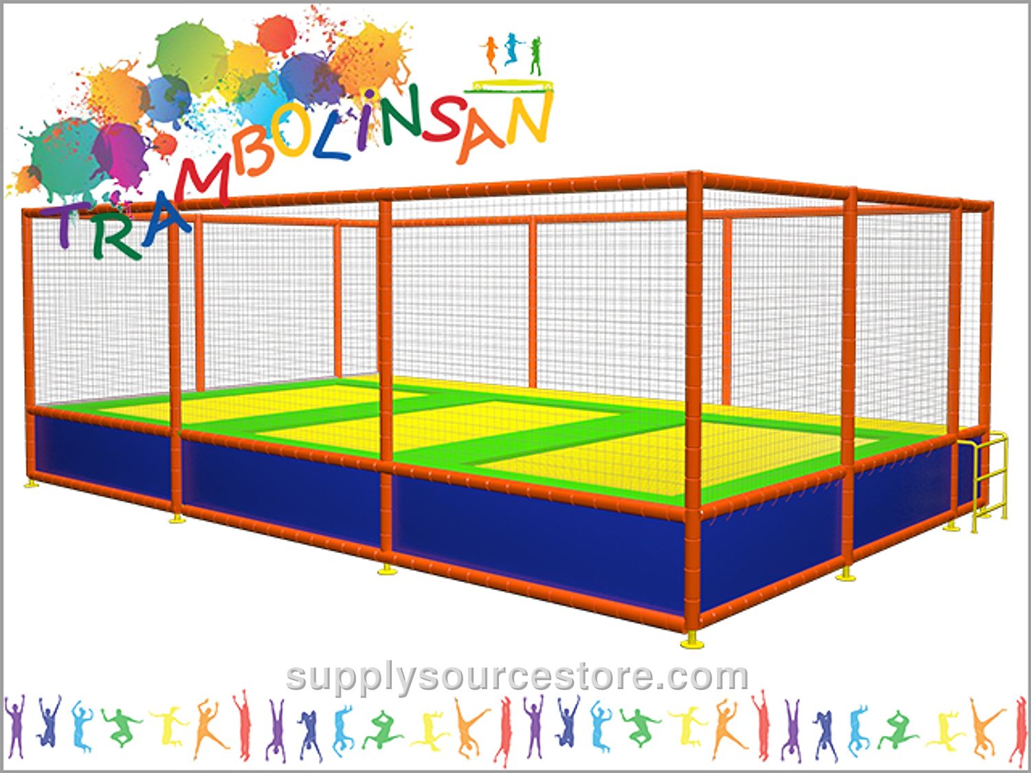 Olympic Commercial Triple Trampoline