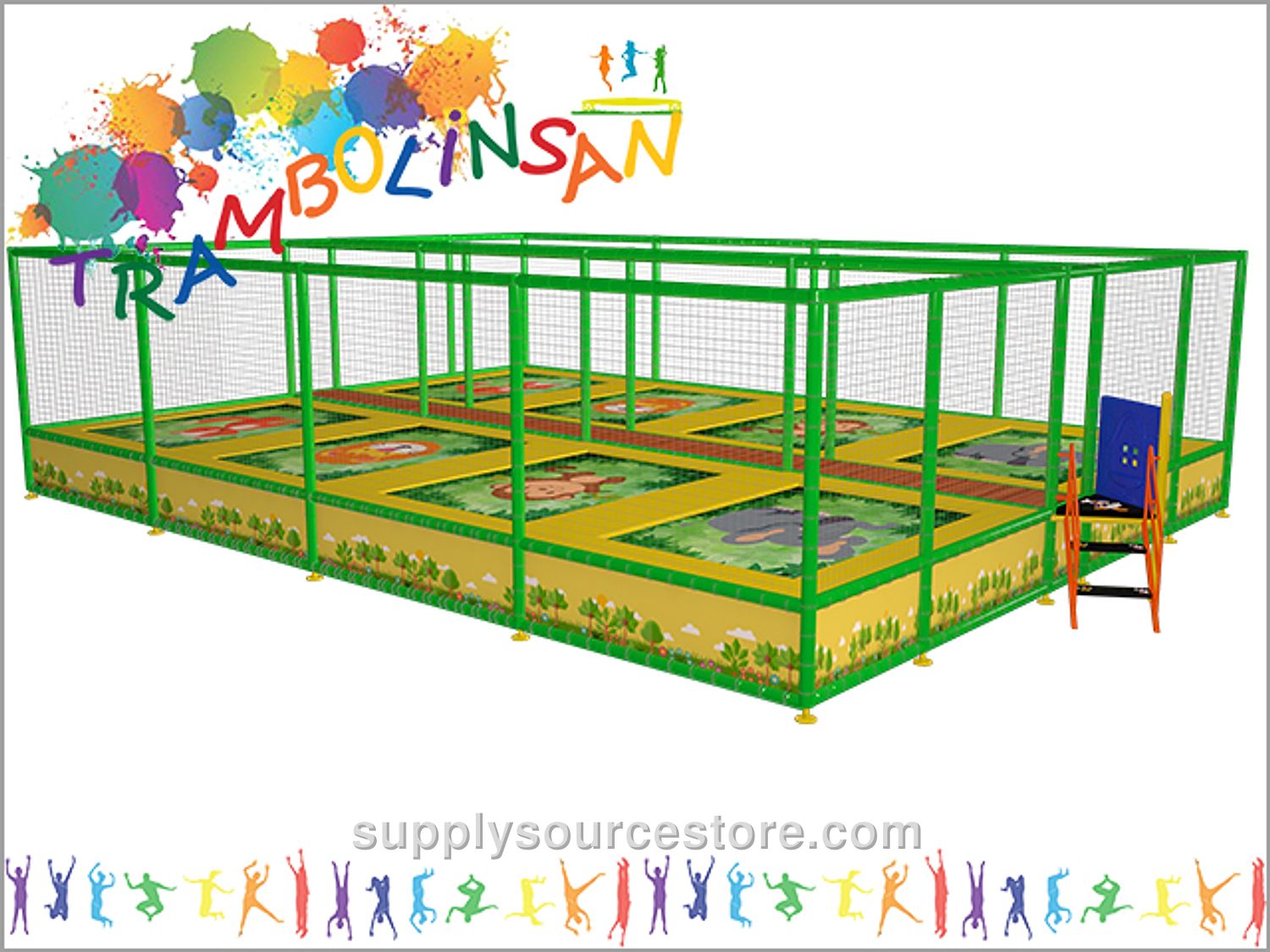 Trampoline (Eight-Panel Net Protected) 1020×670 cm (402 x 264 in)
