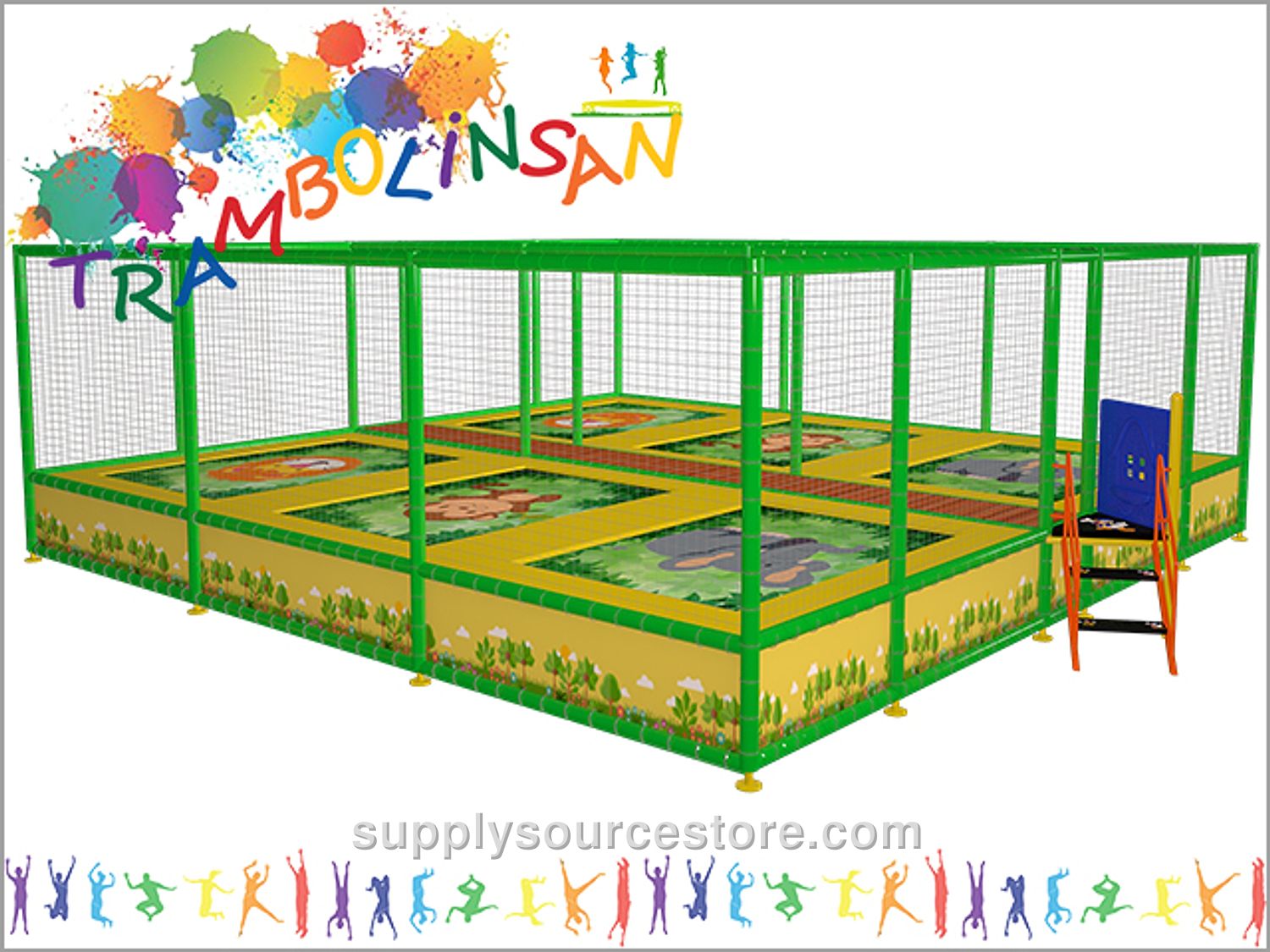 Trampoline with Six-Panel Safety Net 670×770 cm (264 x 303 in)