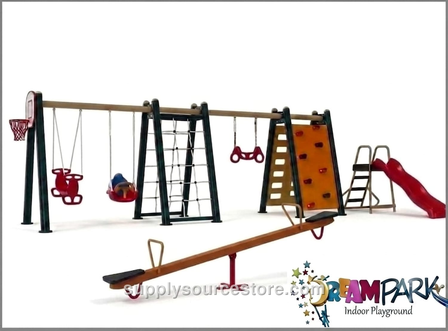 Slide Climbing Swing Set 9-in-1 Activity Center