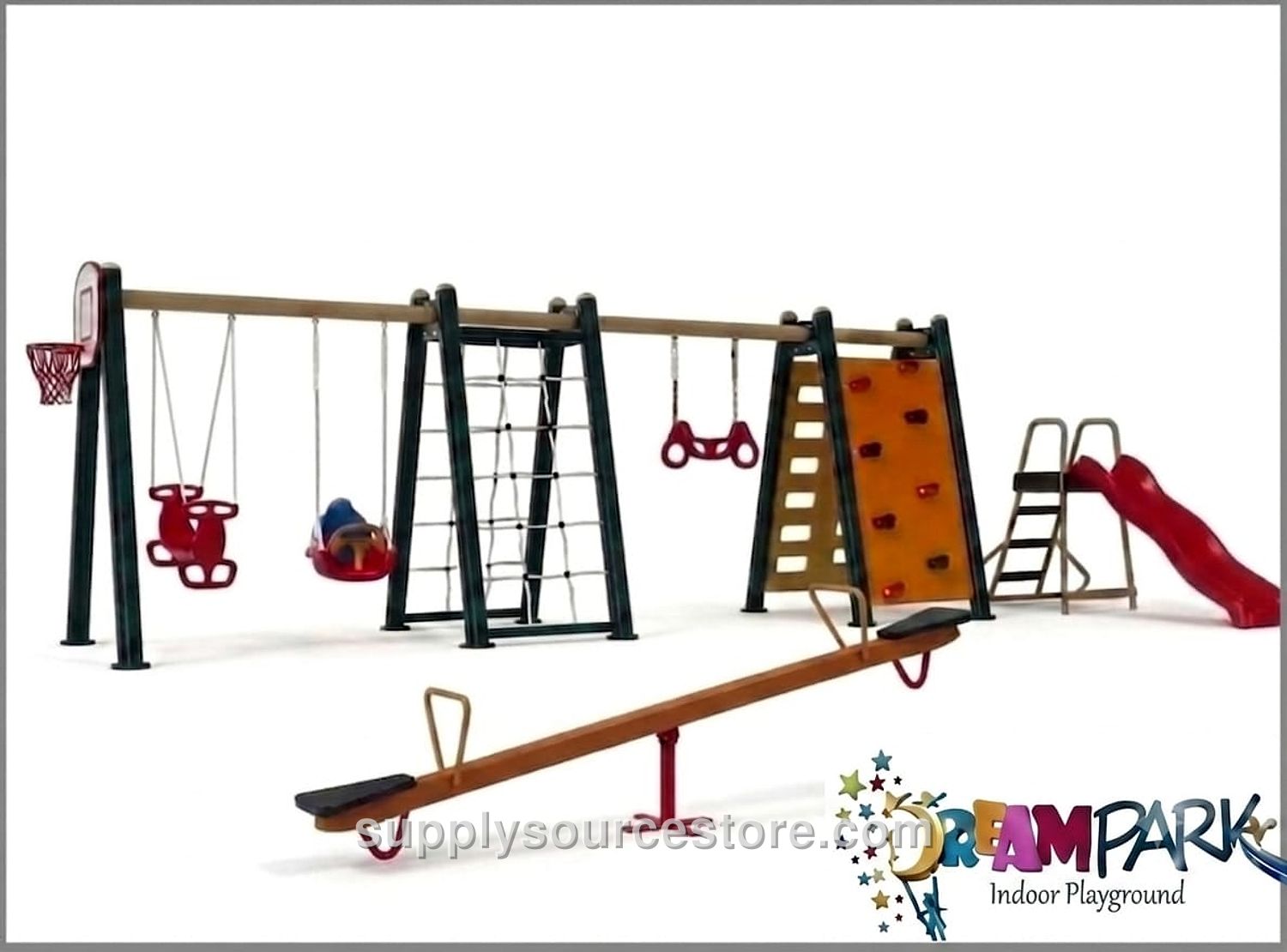 Slide, Climbing and Swing Set – 9-in-1 Activity Center