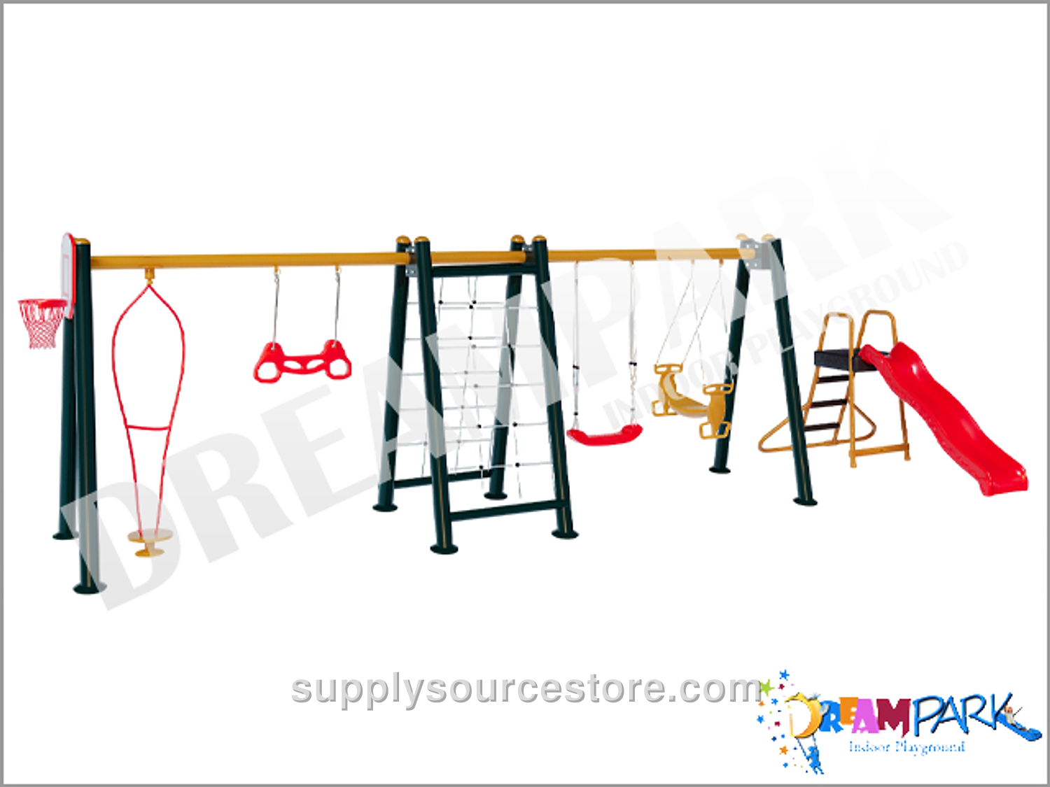 Slide and Climbing Swing Set