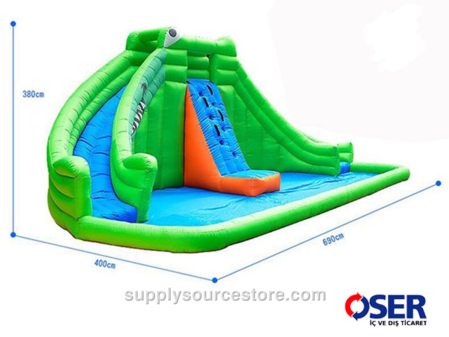 Inflatable Play Park – Safari Double Water Slide