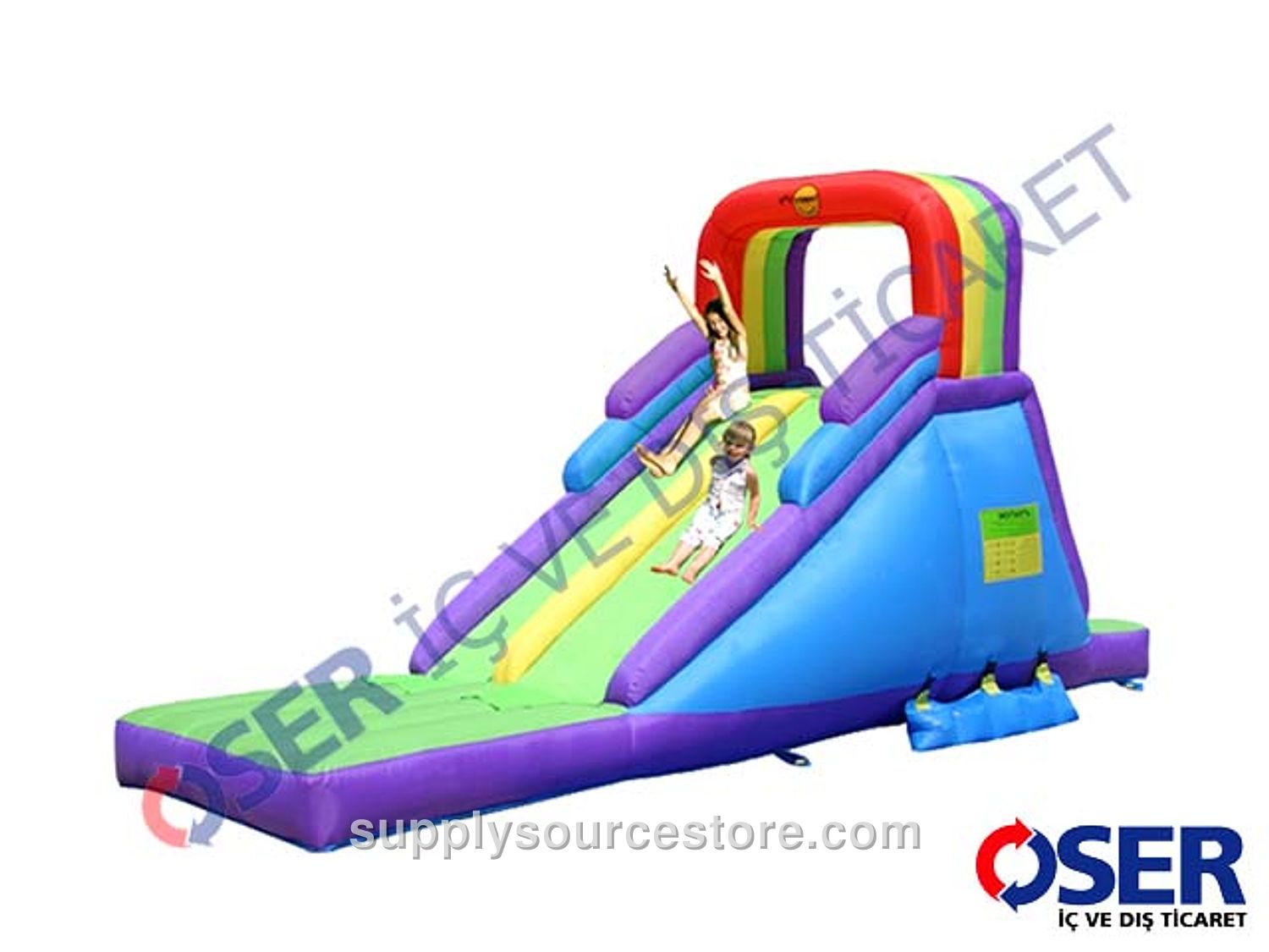 Inflatable Playground (Double Rainbow Slide)