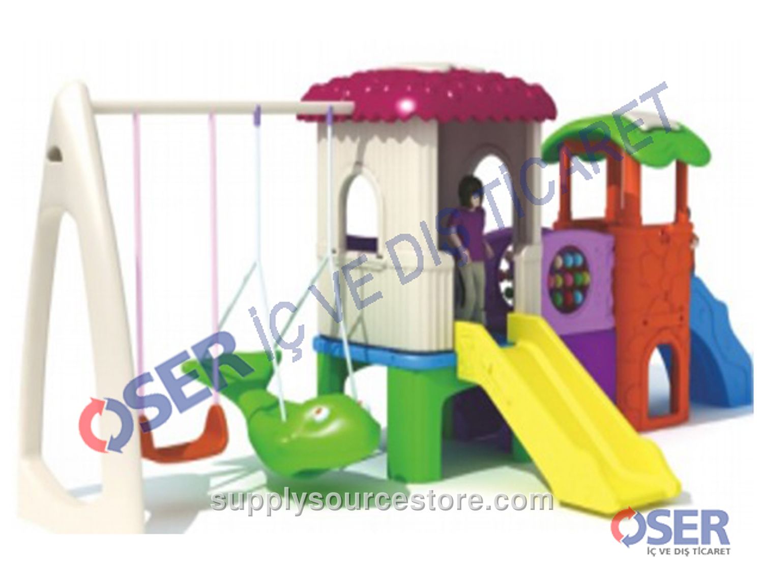 Super Playground Activity Center with Swing