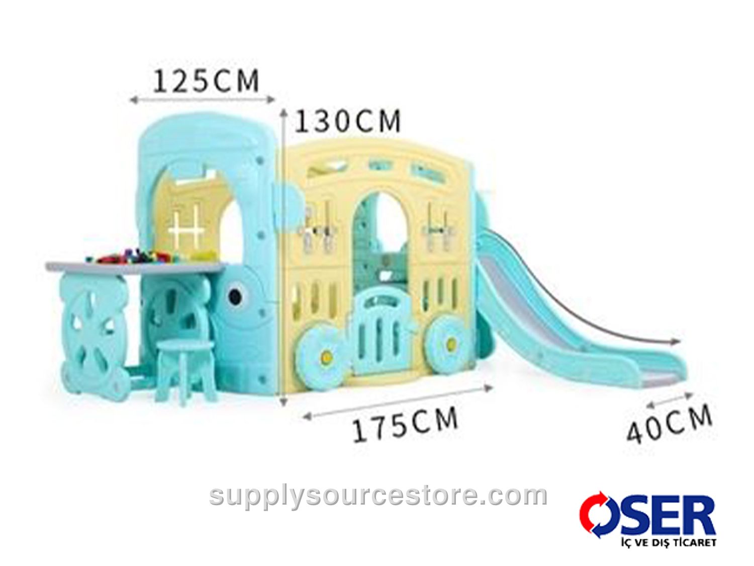 Slide-Carousel Car Activity Center