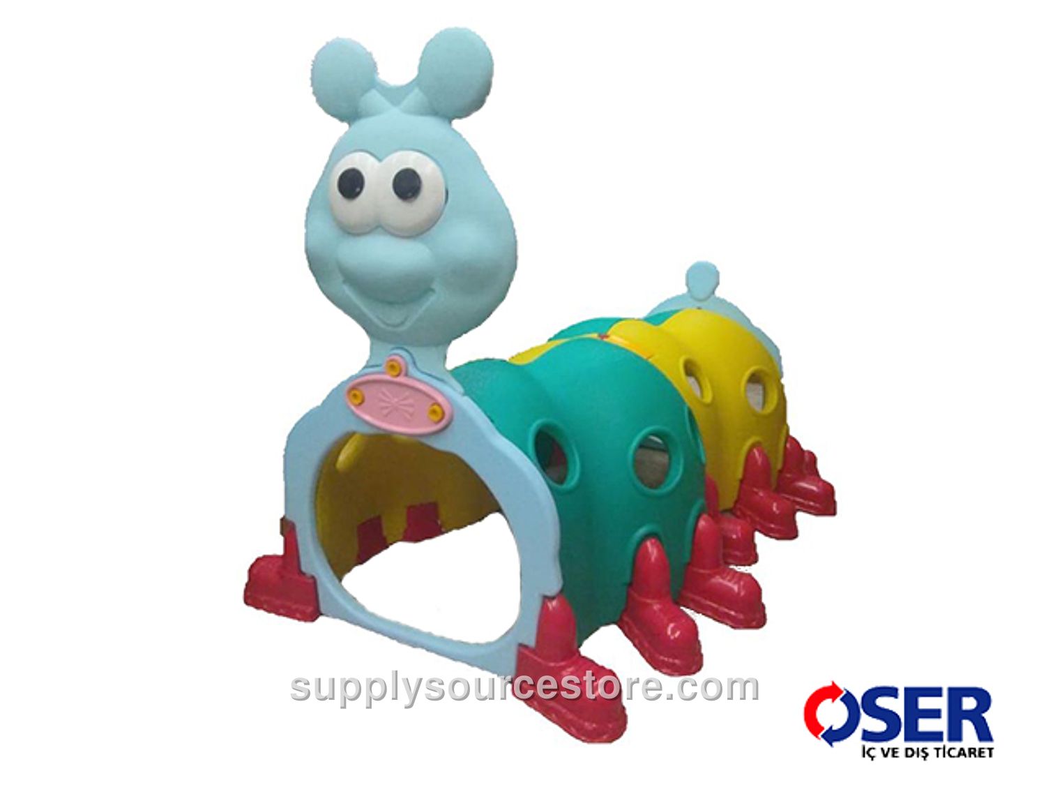 Colorful Plastic Worm Tunnel