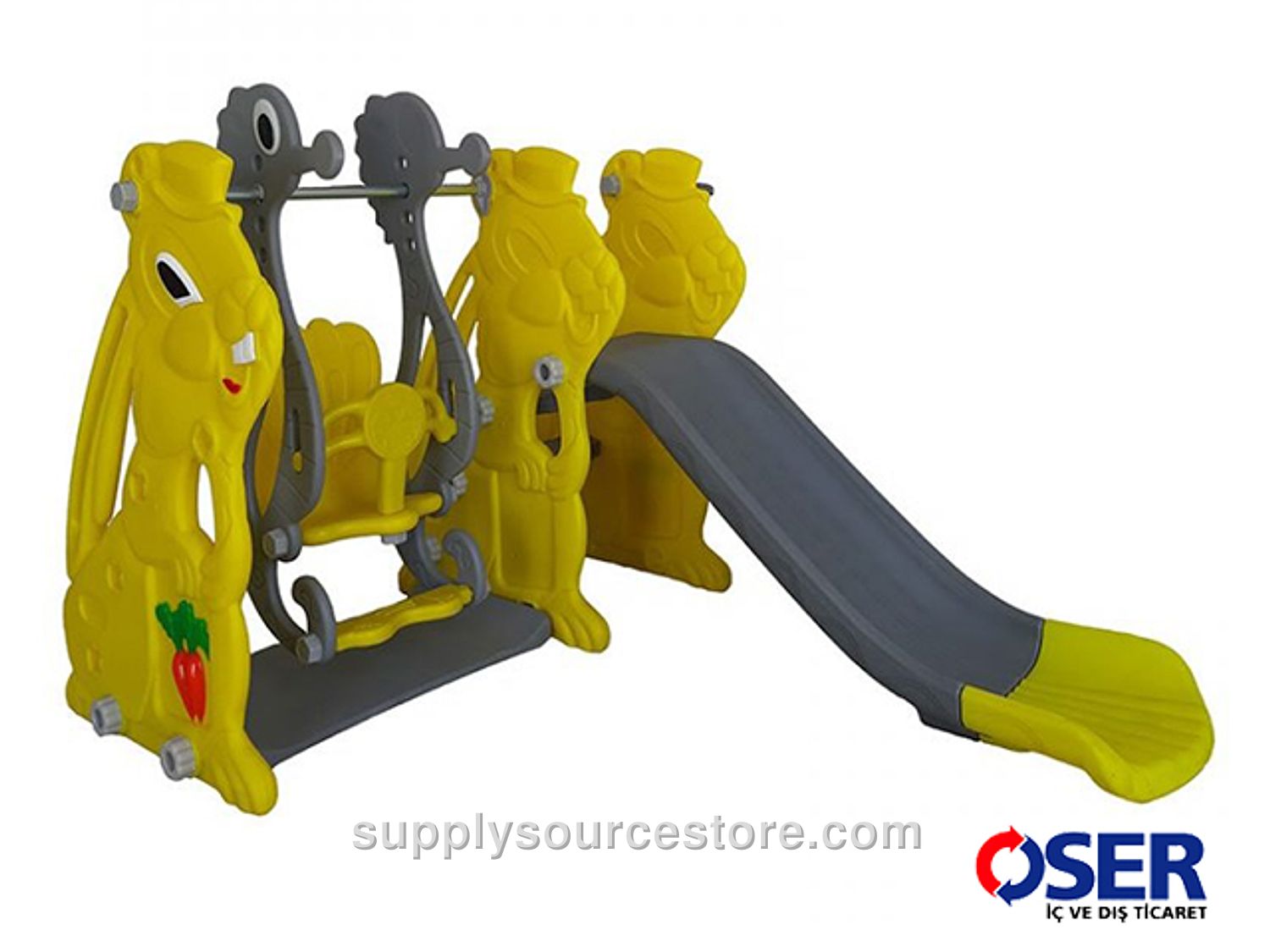 Squirrel Portal Slide Swing Set