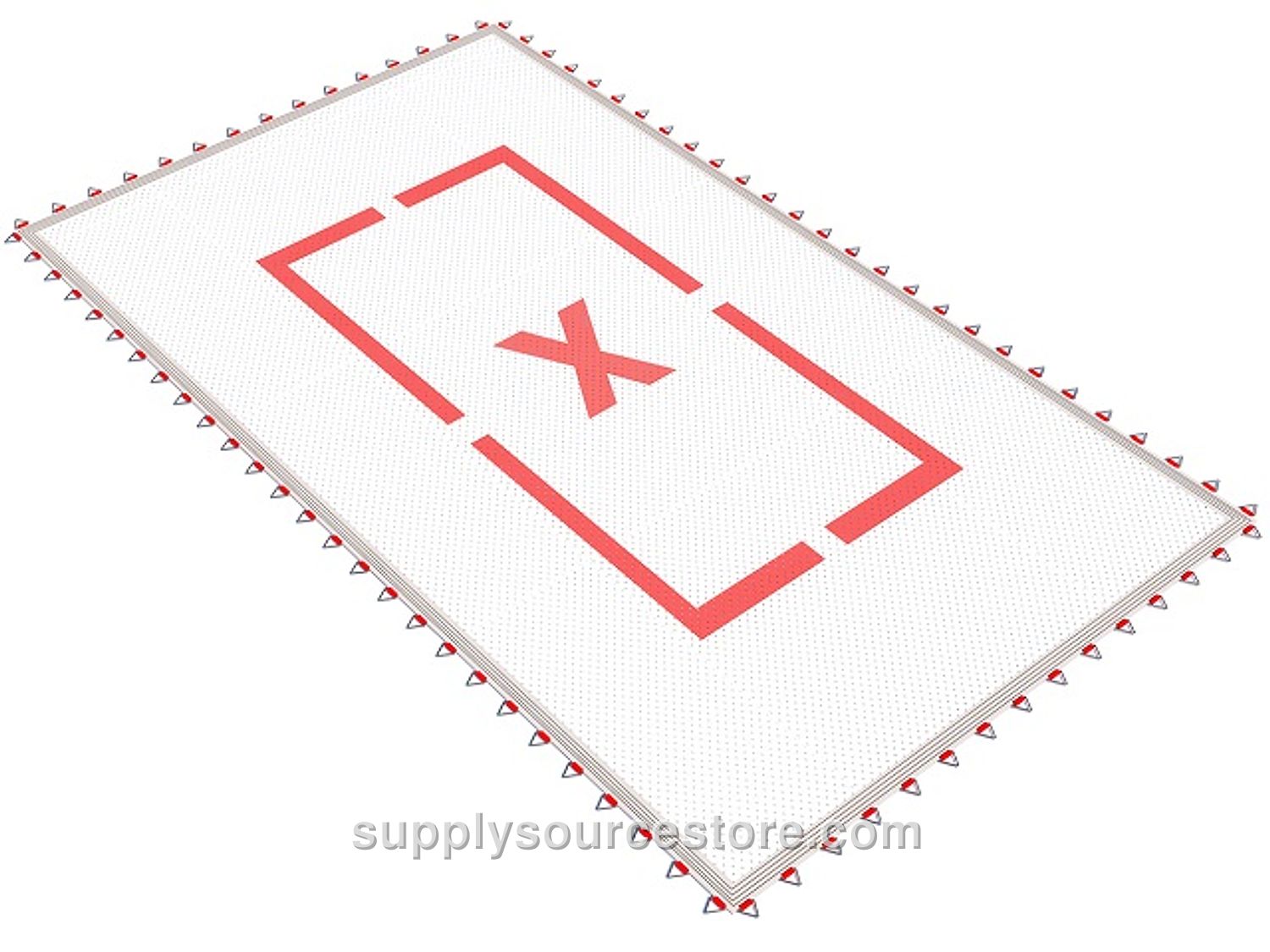 Typ-019 - White Jumping Net Trampoline (Commercial Olympic) (185×330 cm (72.8 x 130 in))