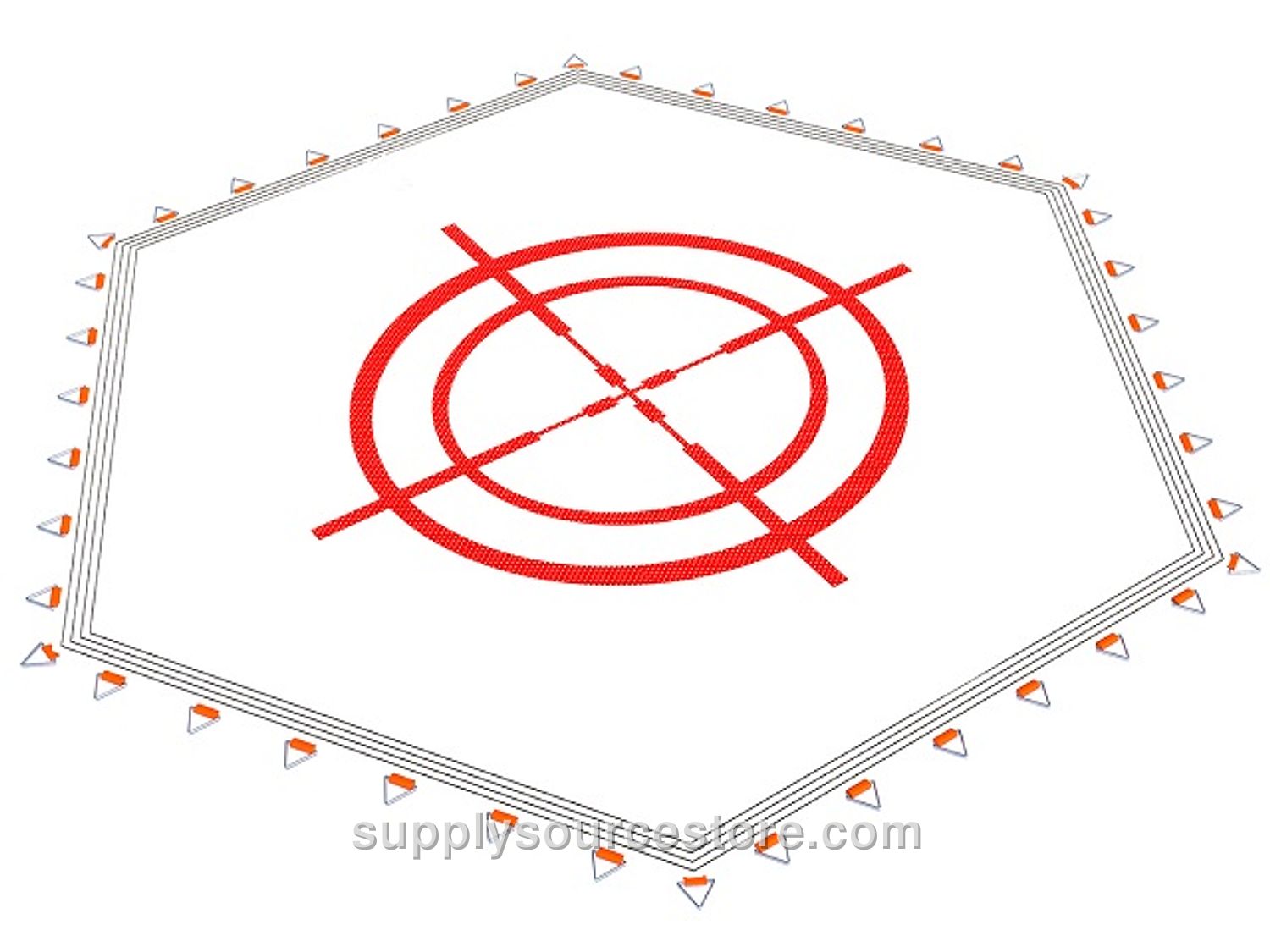 Typ-012 – Trampoline Jumping Net with Hexagonal Target Figure 190 cm (74.8 in)