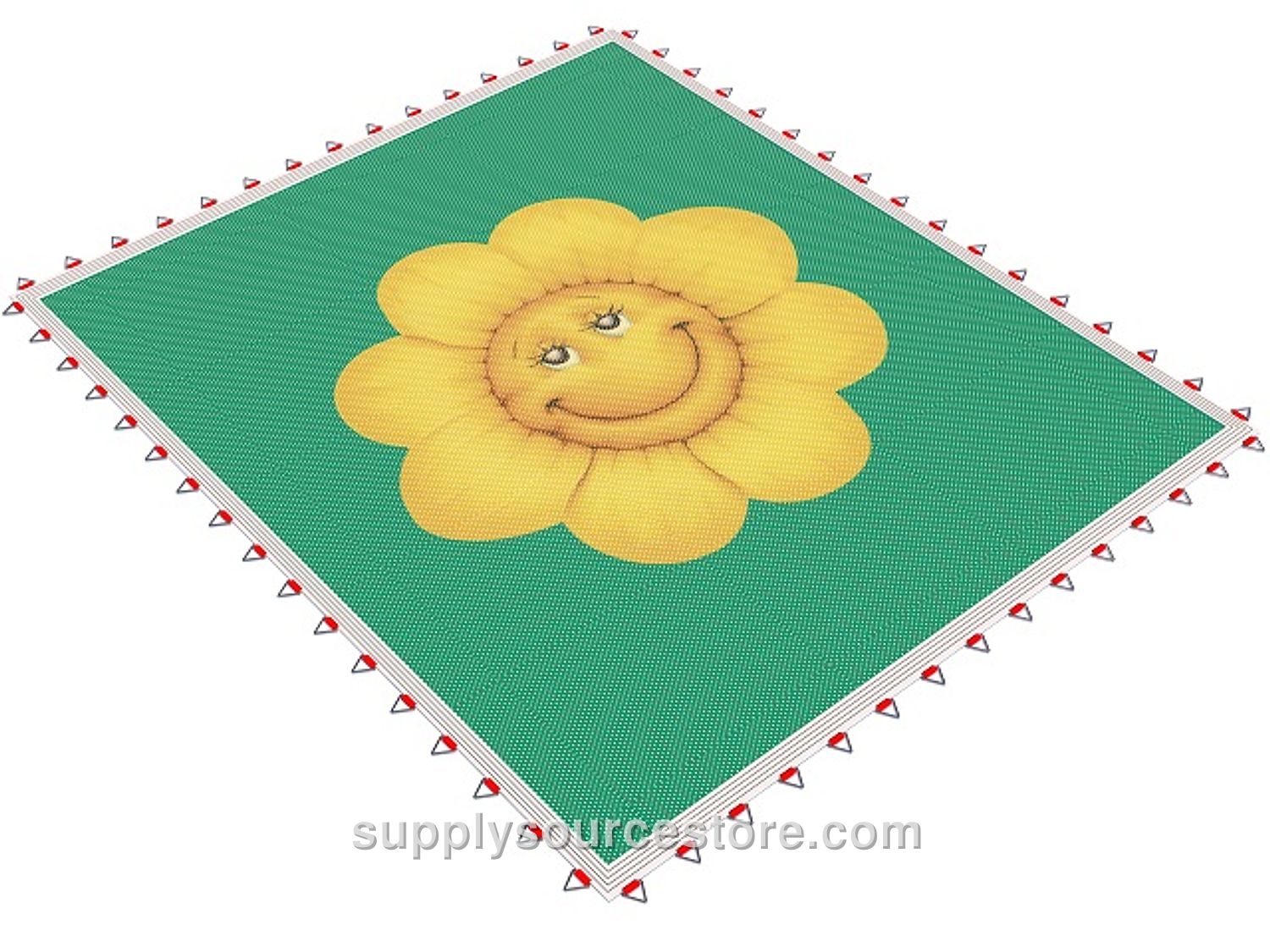Typ-009 – Junior Trampoline Jumping Net Smiling Daisy (185×220 cm (72.8 x 86.6 in))