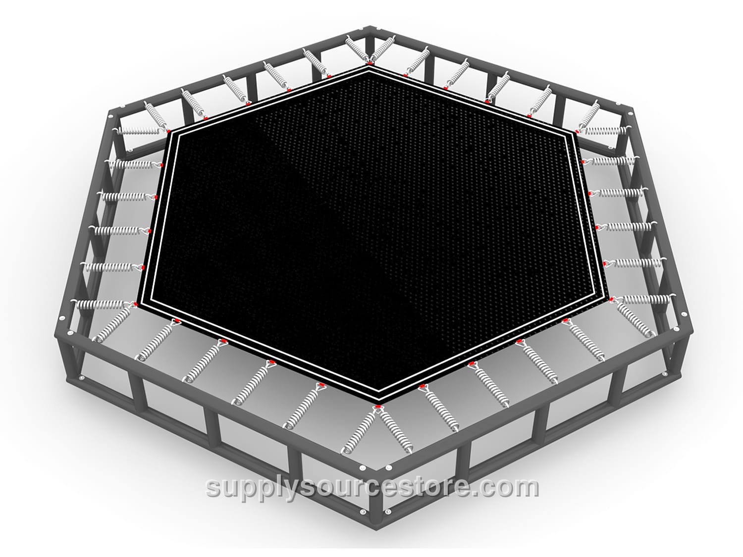 Garden Hexagonal Ground Trampoline Model Ø265cm (104 in)