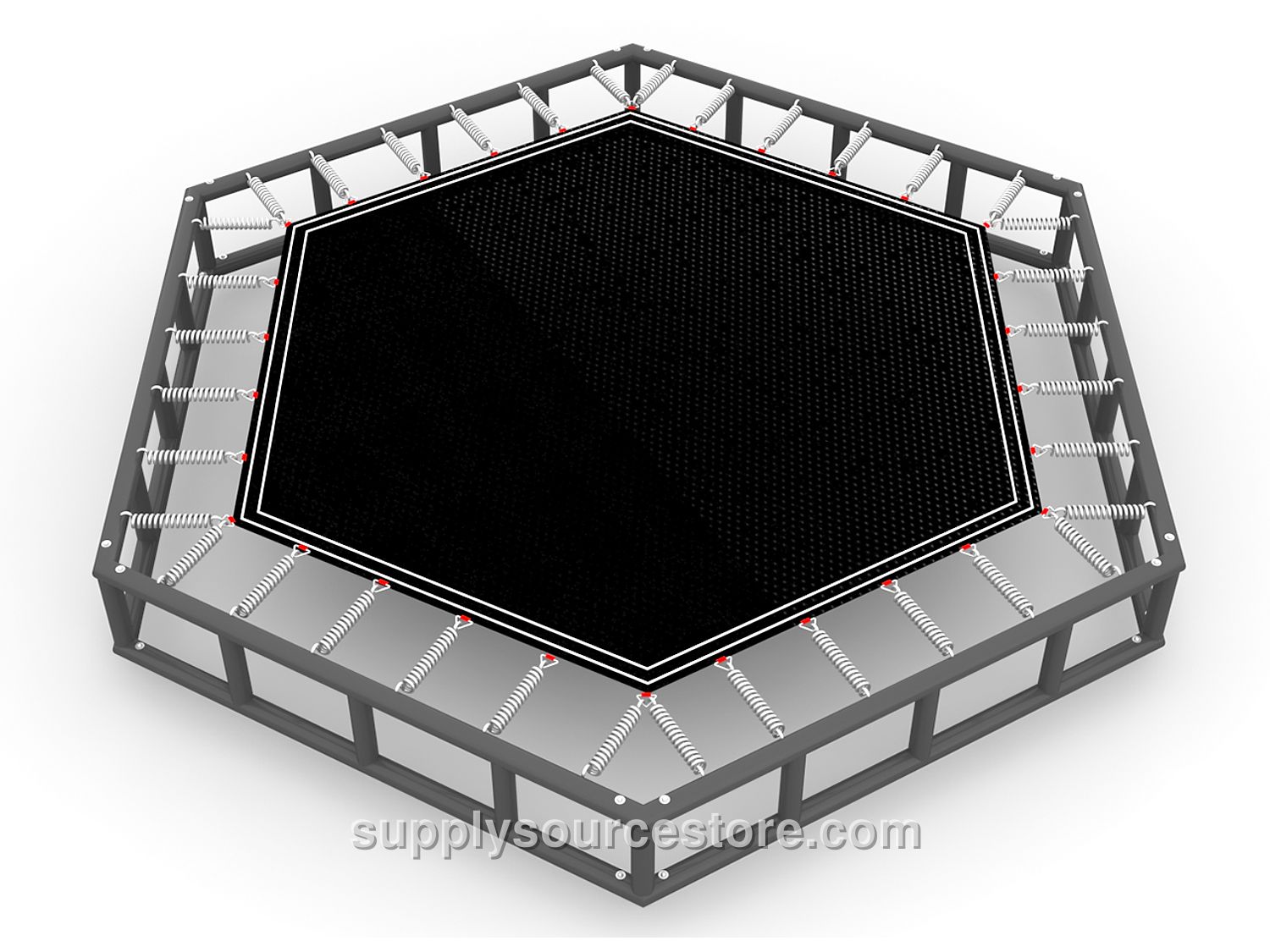 Hexagonal Ground Garden Trampoline Ø265cm (104 in)