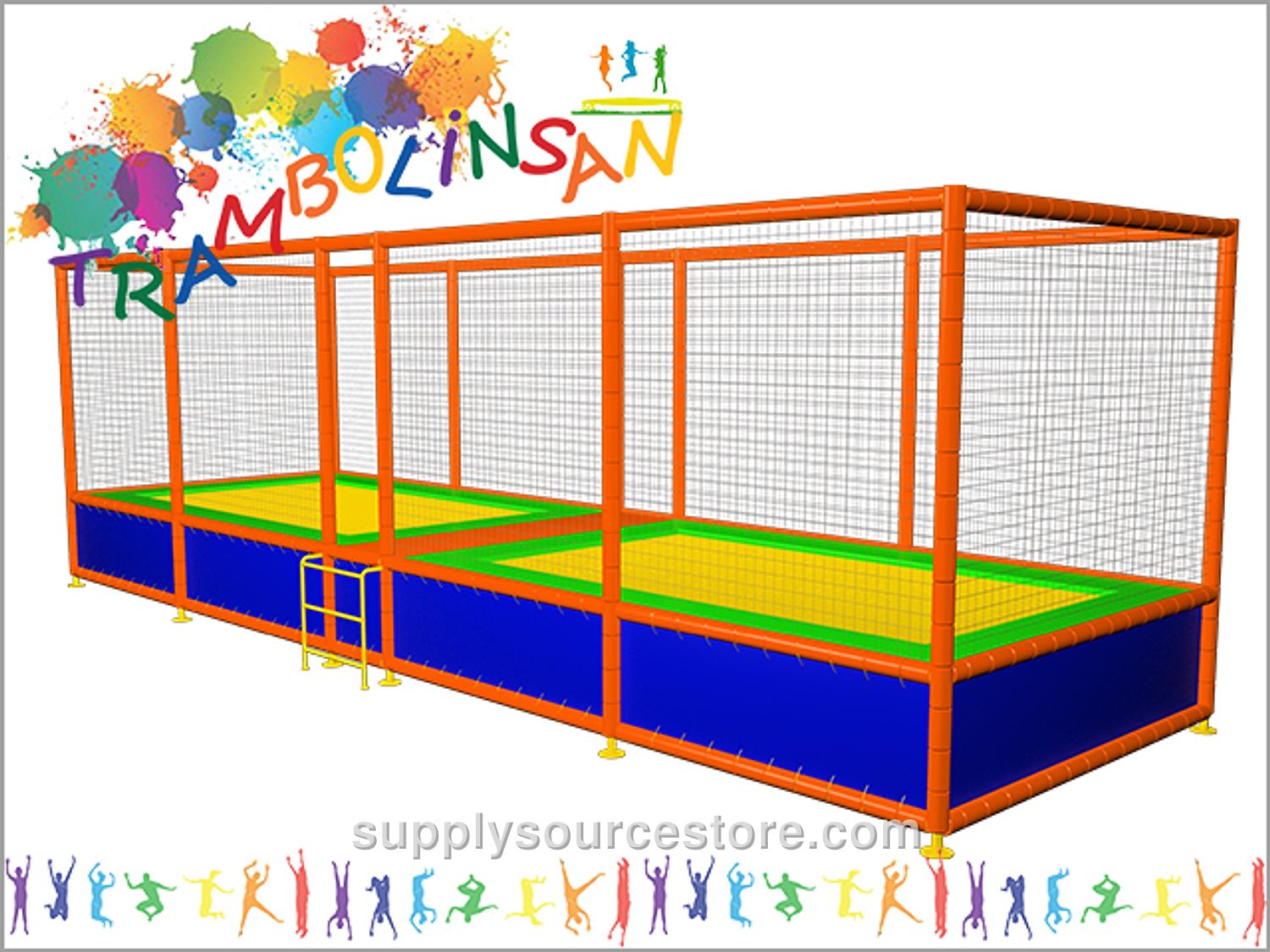Olympic Commercial Dual Trampoline