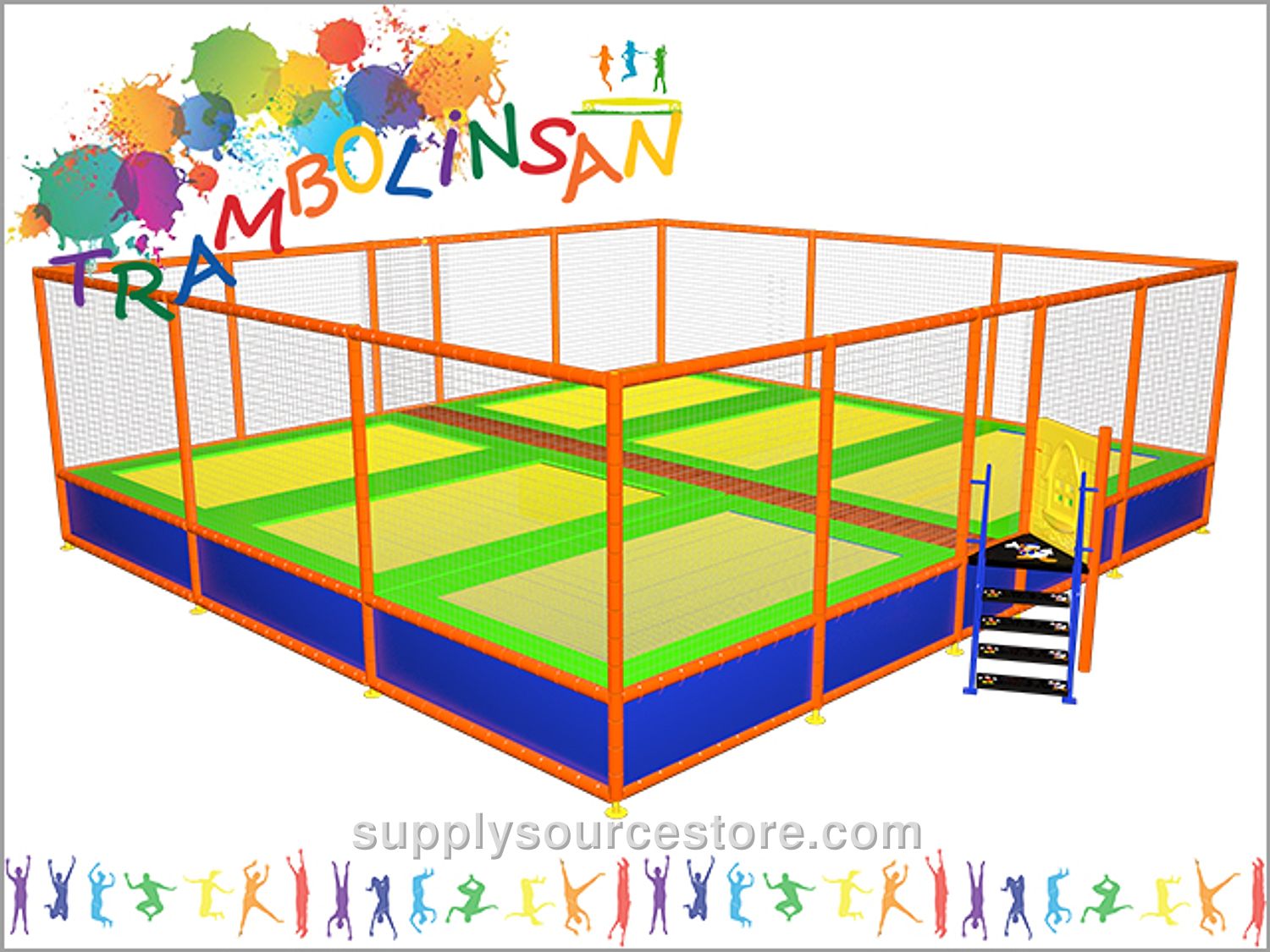 Olympic Commercial 6-Seat Trampoline
