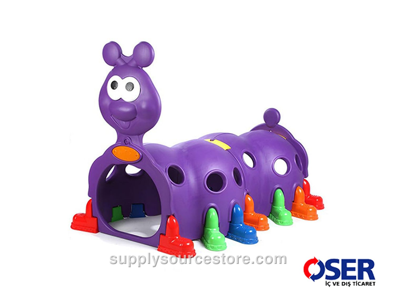 Purple Plastic Caterpillar Play Tunnel