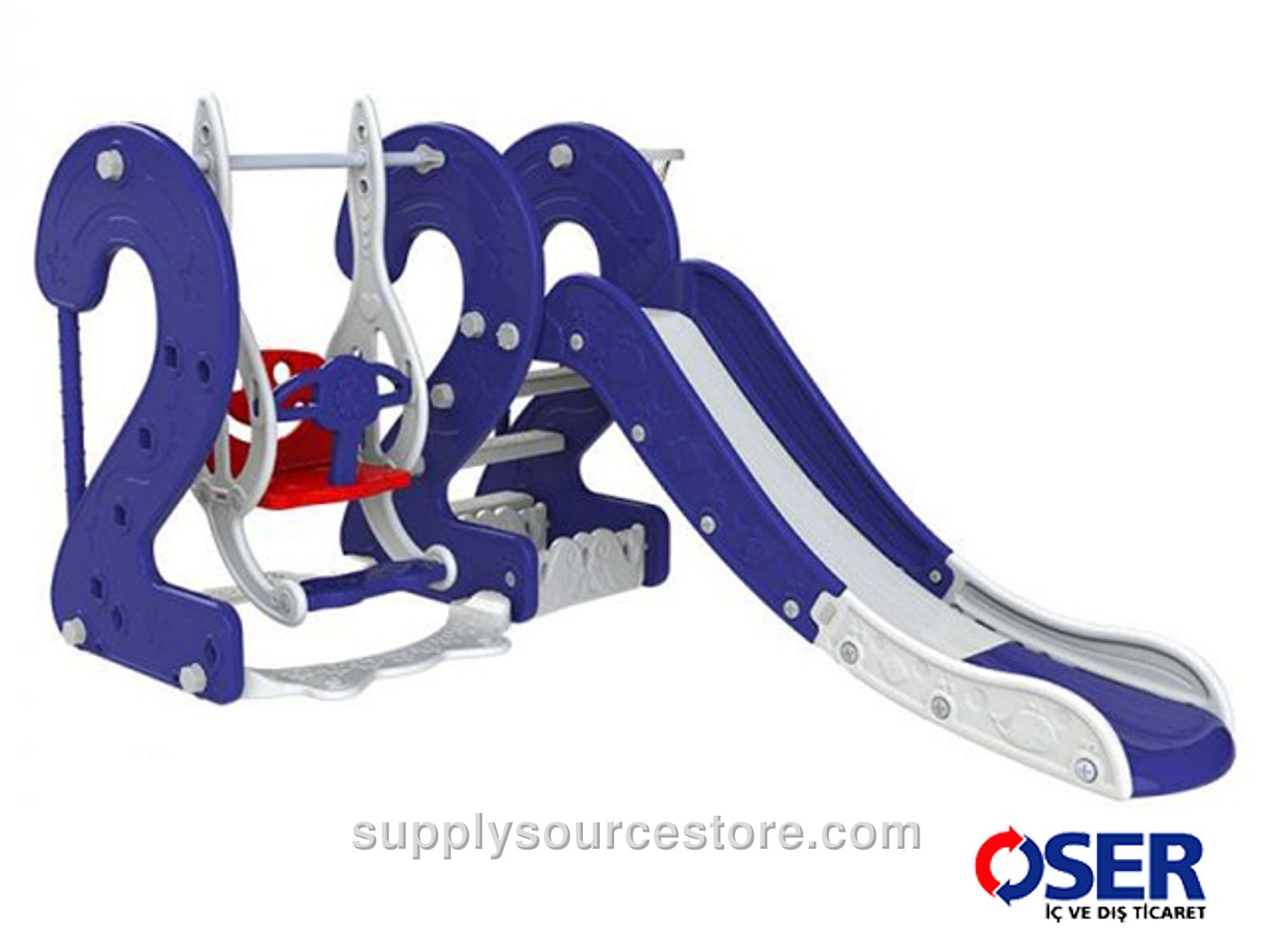 Numbered (22) Slide Swing Set