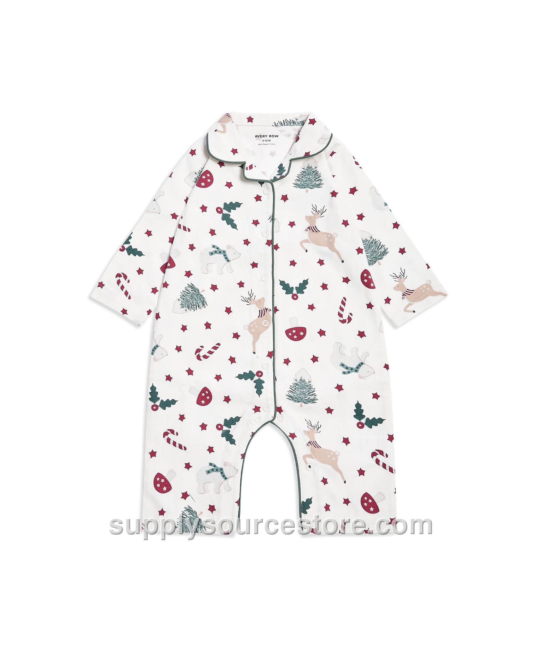 Baby Flannel Sleepsuit - Christmas Carousel