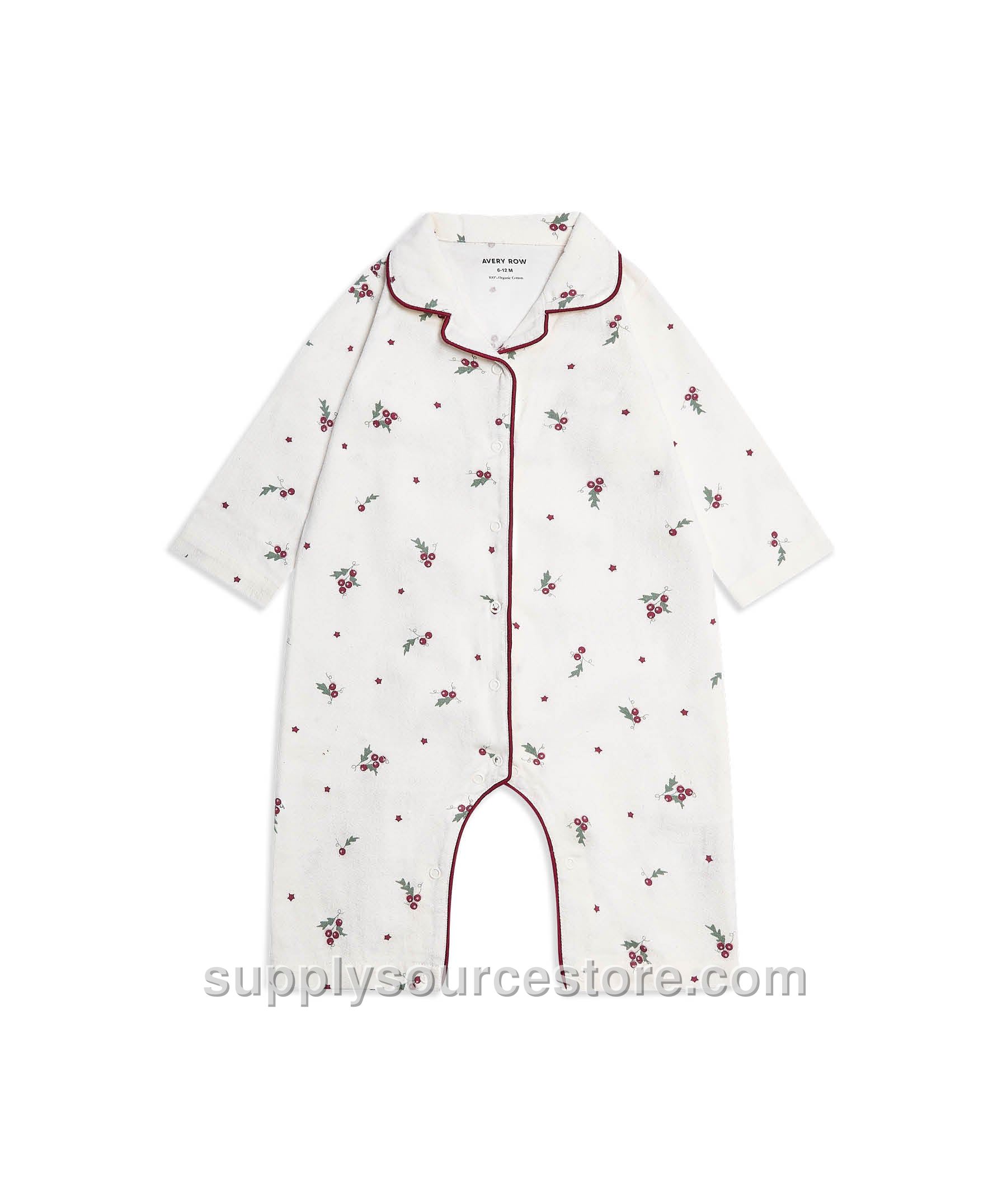 Baby Flannel Sleepsuit - Holly Scatter