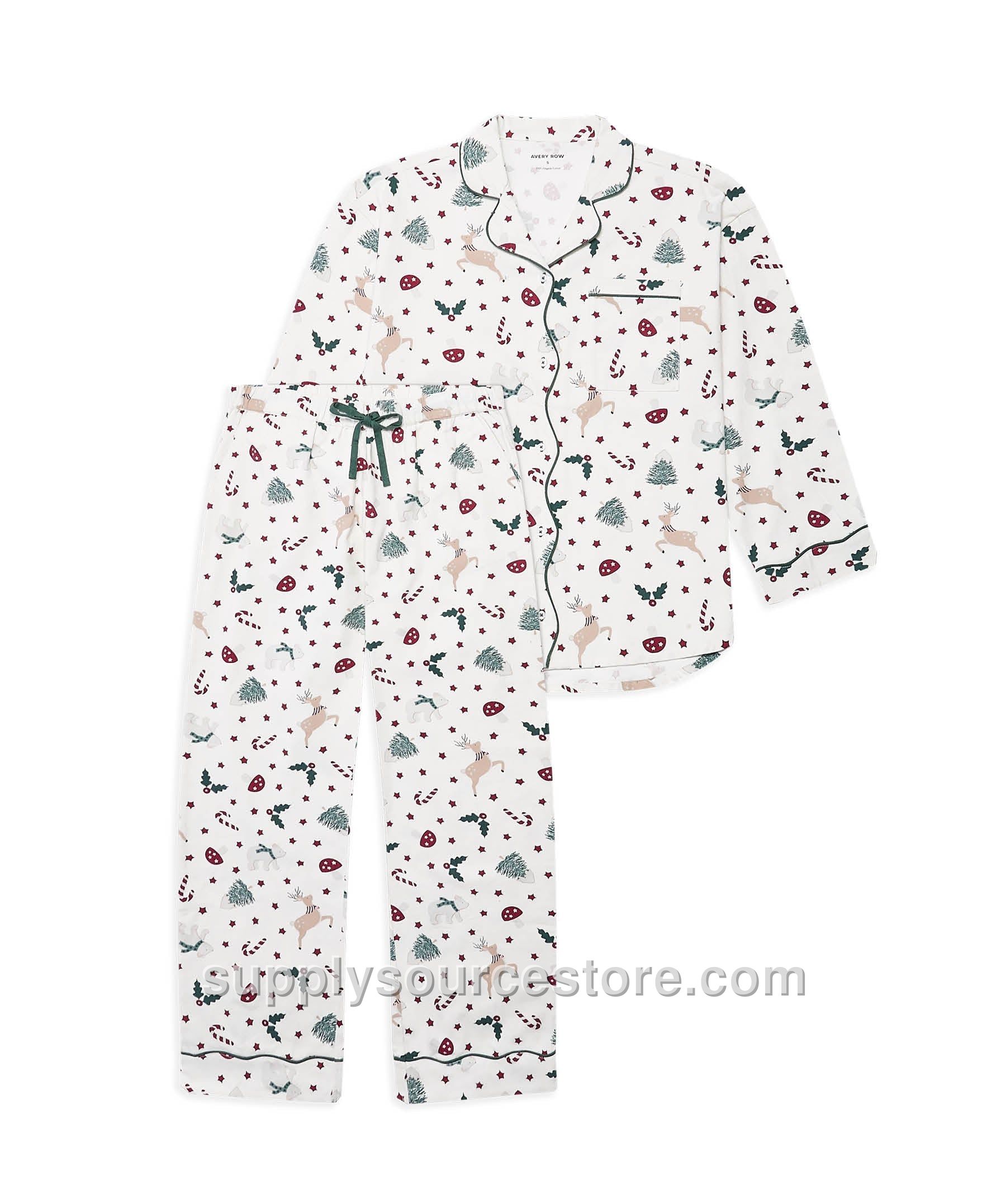 Women's Flannel Pyjamas - Christmas Carousel