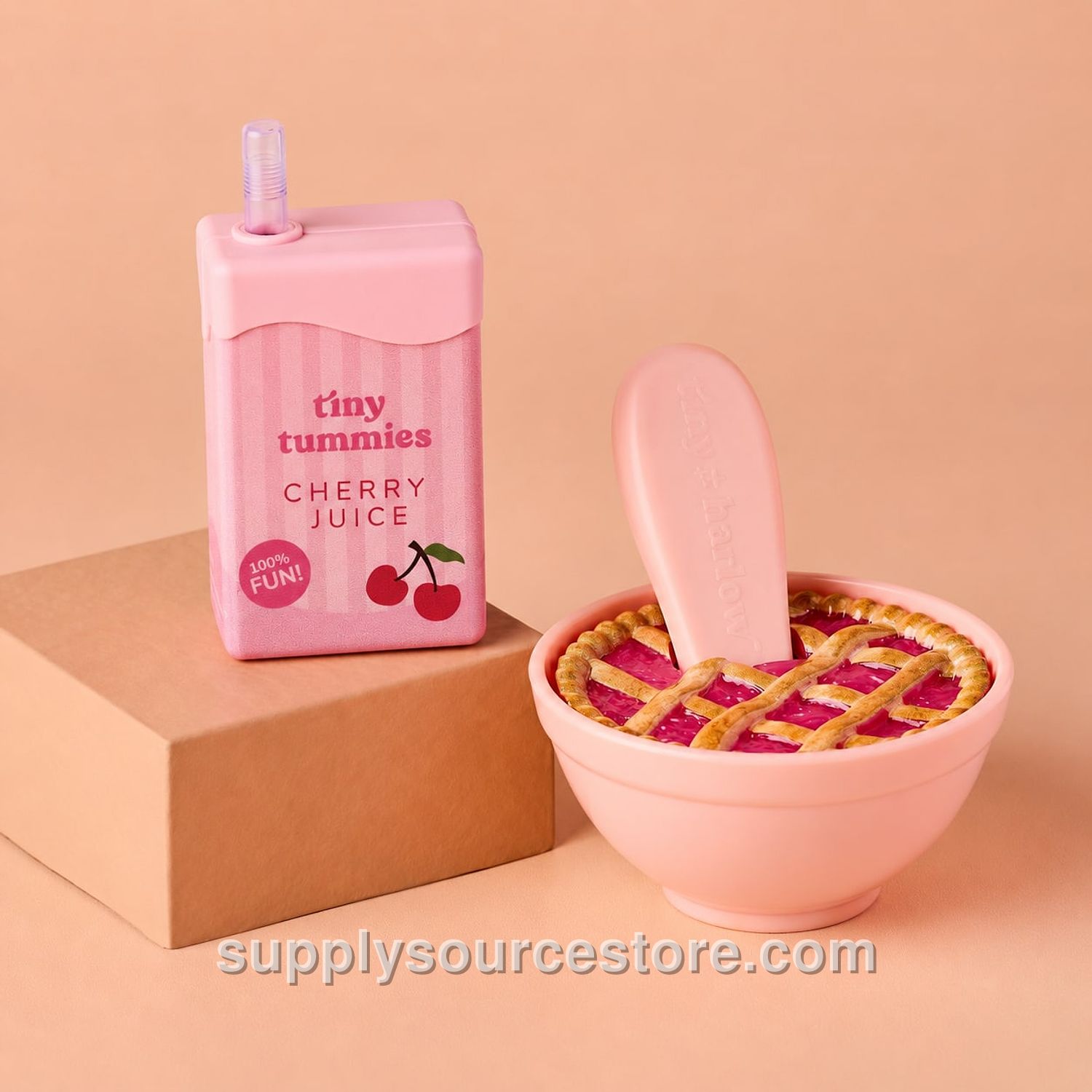 Cherry Pie Bowl & Cherry Juice Box Set