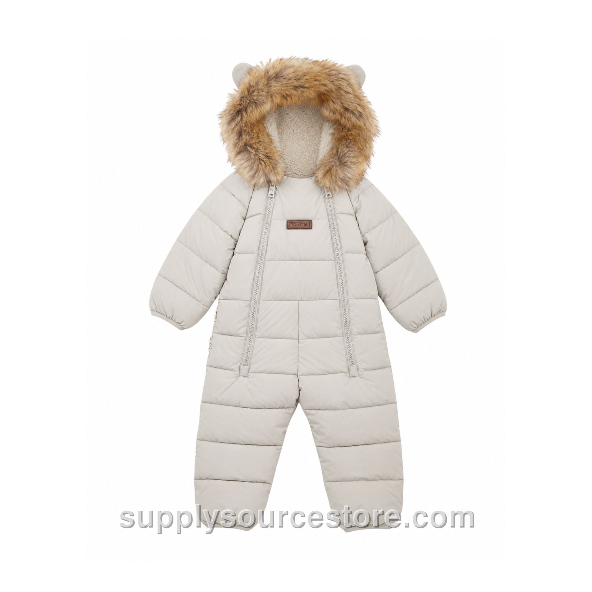 Cloud Onesie Fur Trim Snowsuit - Winter White