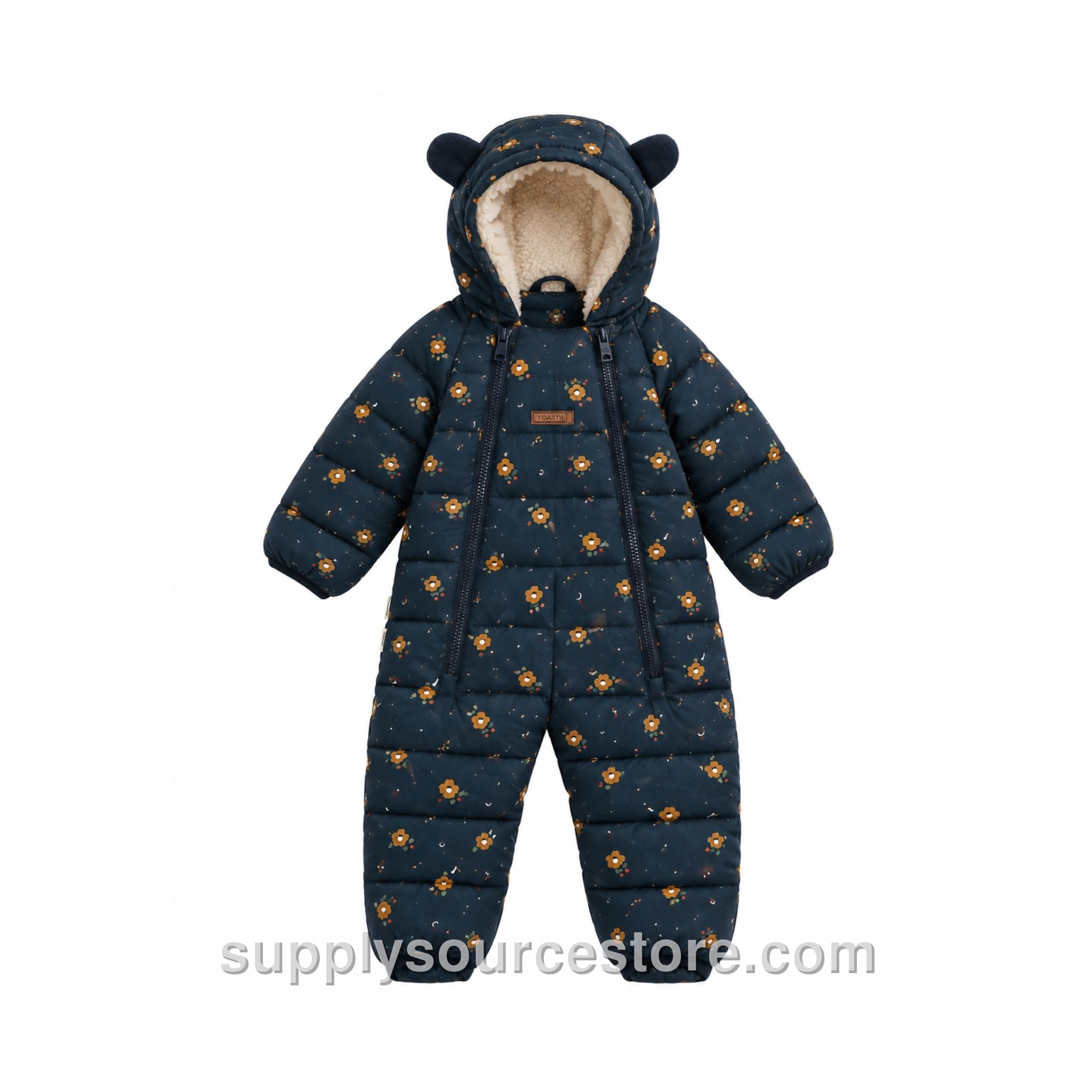 Cloud Onesie Snowsuit - Vintage Floral Microcord