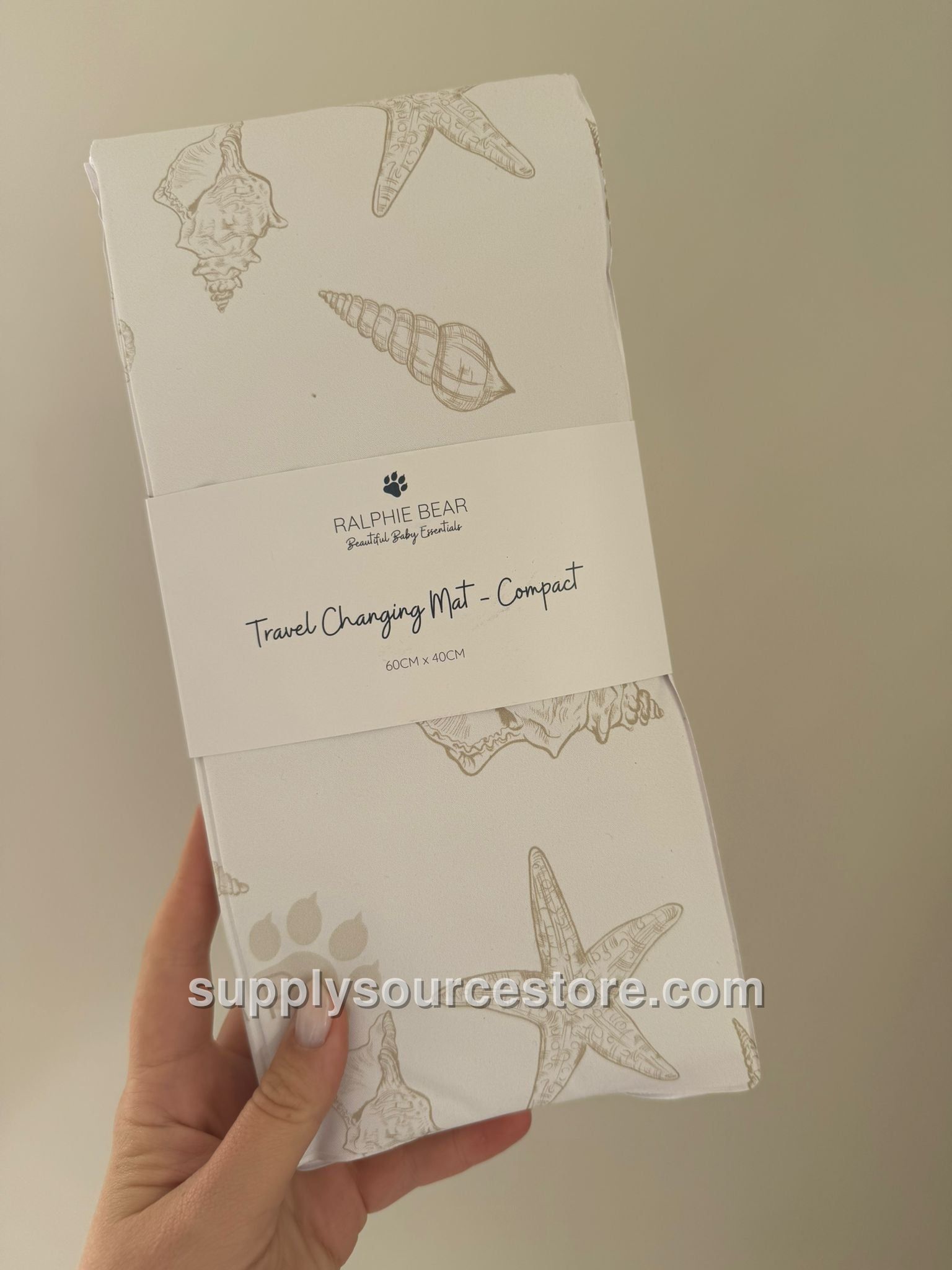Baby Changing Compact Travel Mat - Seashell
