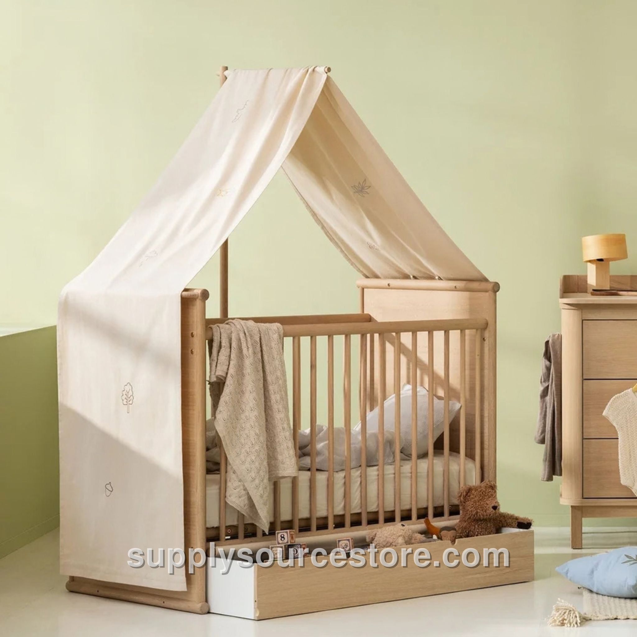 Camp Novel Cot Bed Canopy - Embroidered