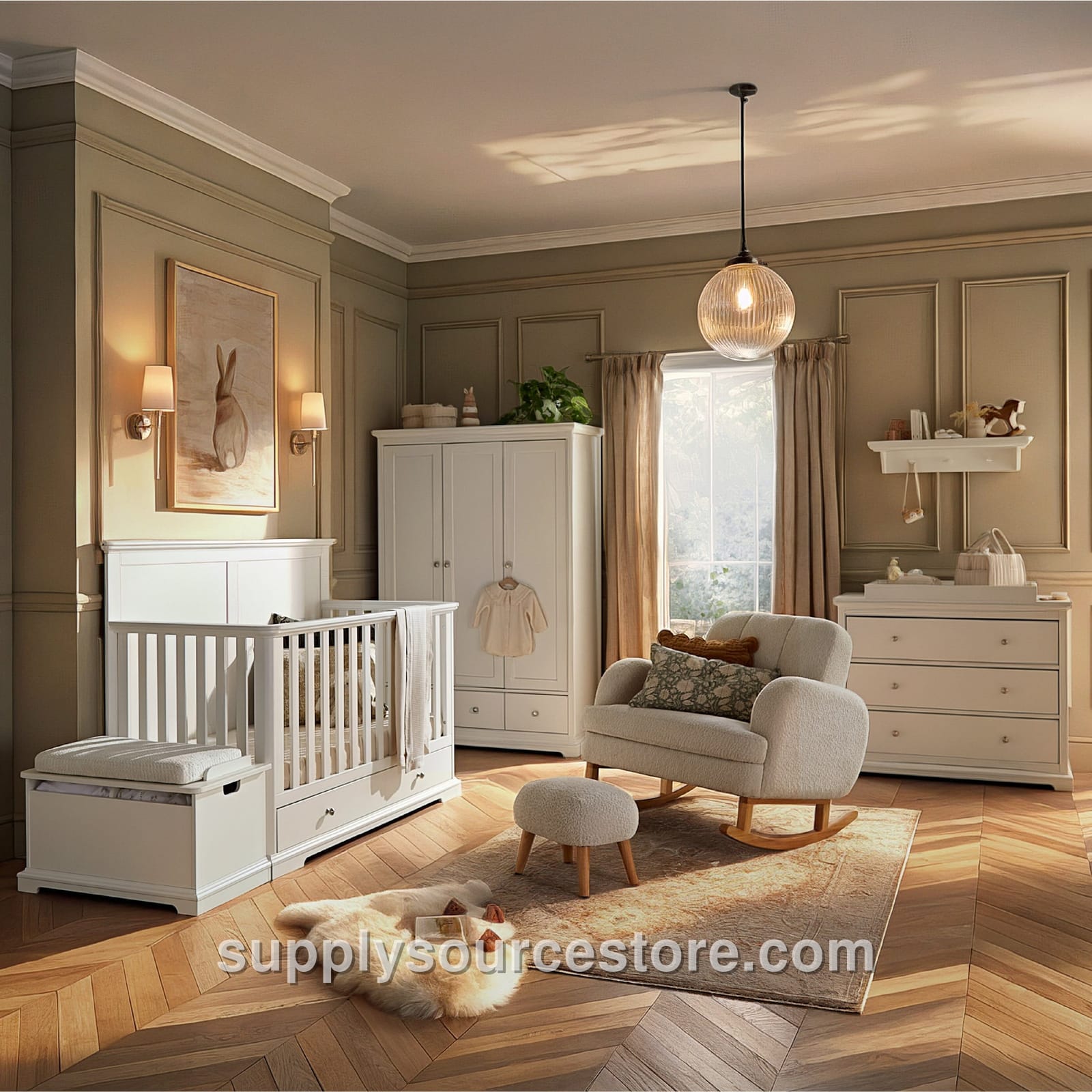 Beaumont 3 Piece Nursery Furniture Set - White