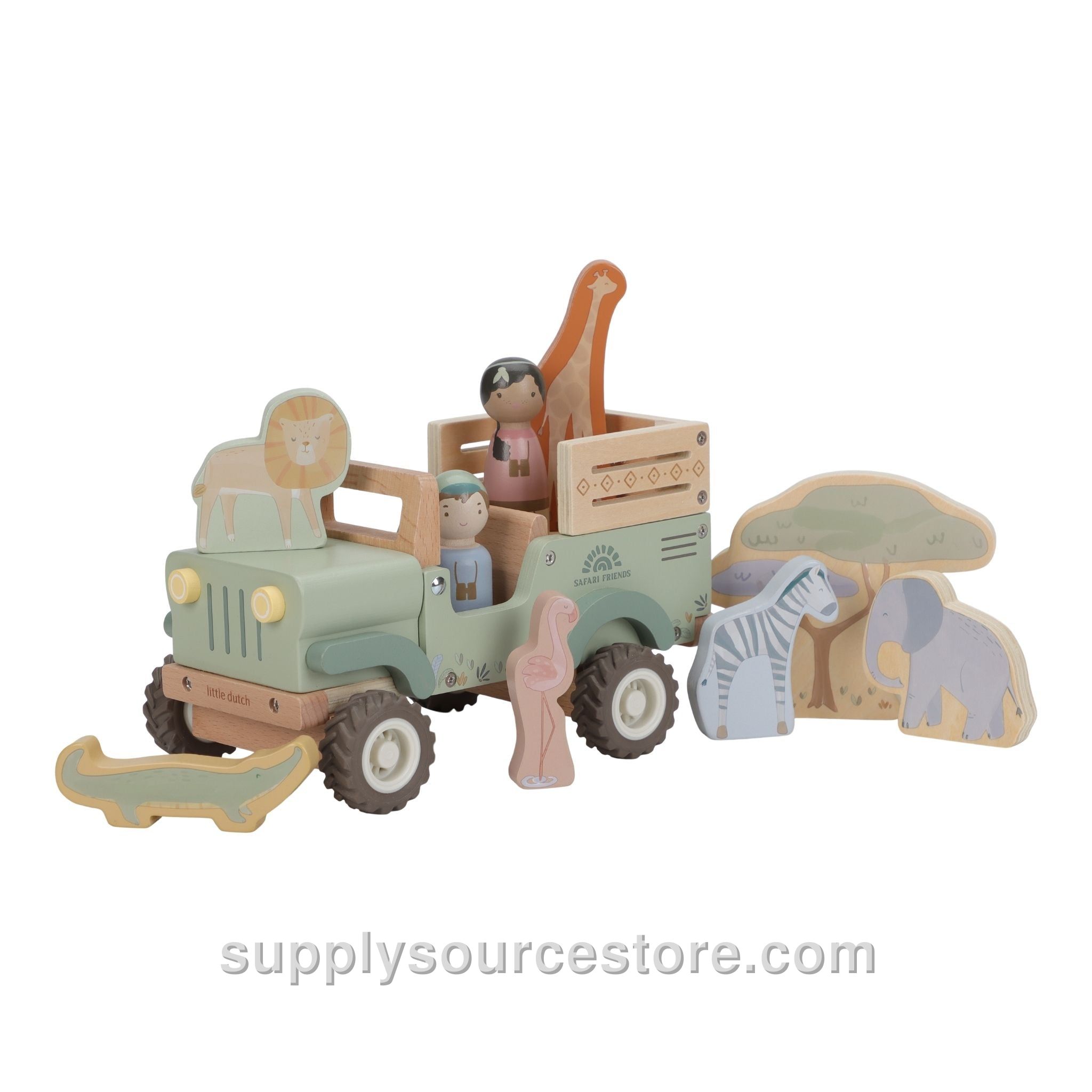 Wooden Safari Jeep With Animals - Safari Friends