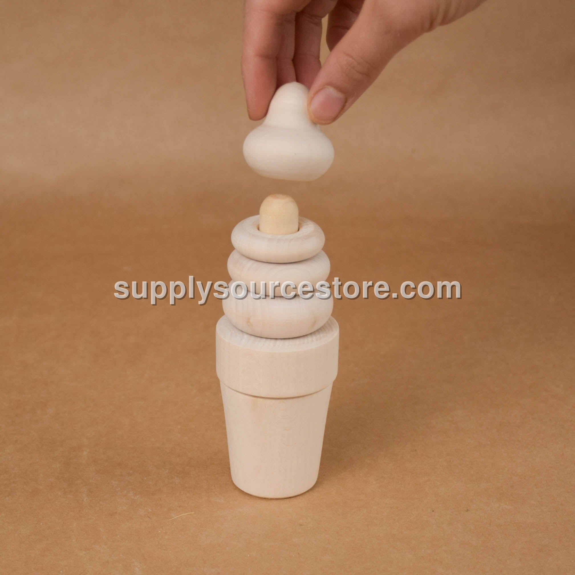 Natural Ring Stacking Toy Ice Cream
