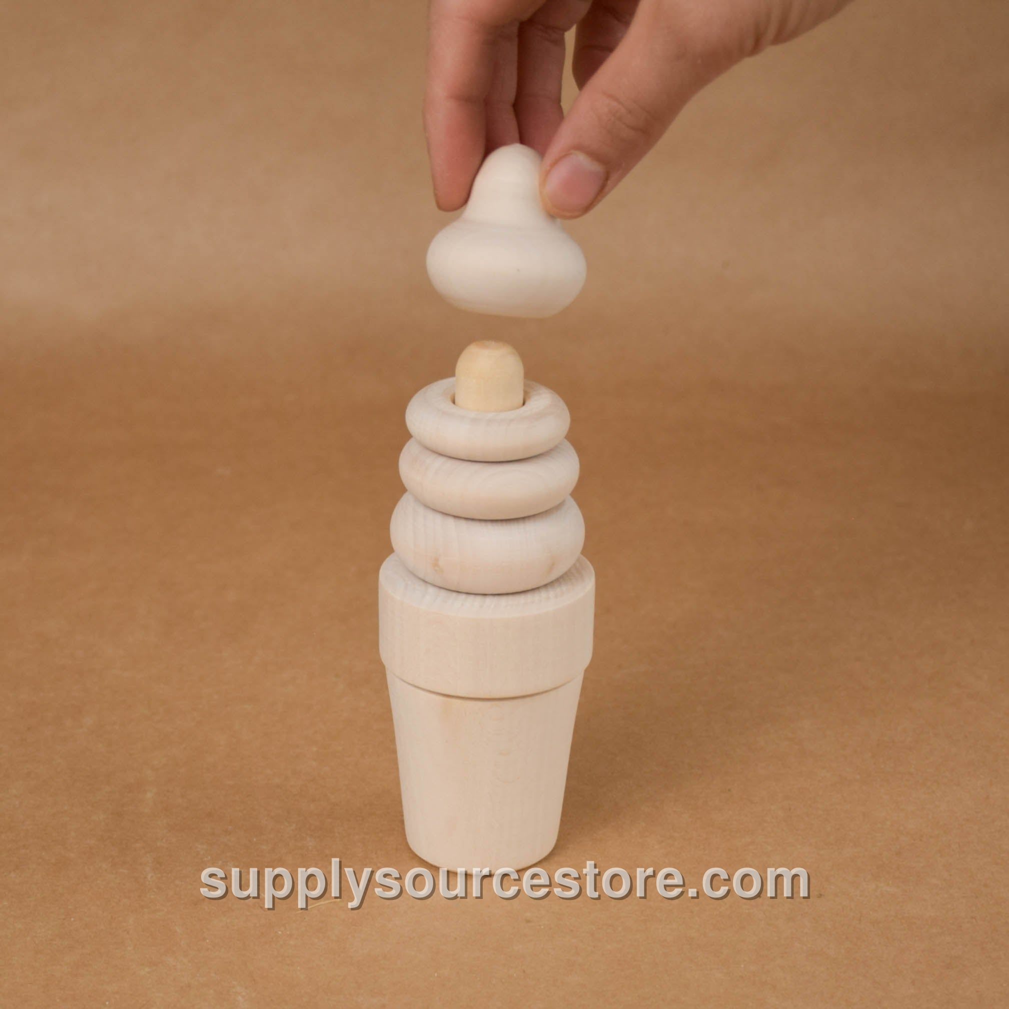 Natural Ring Stacking Toy Ice Cream