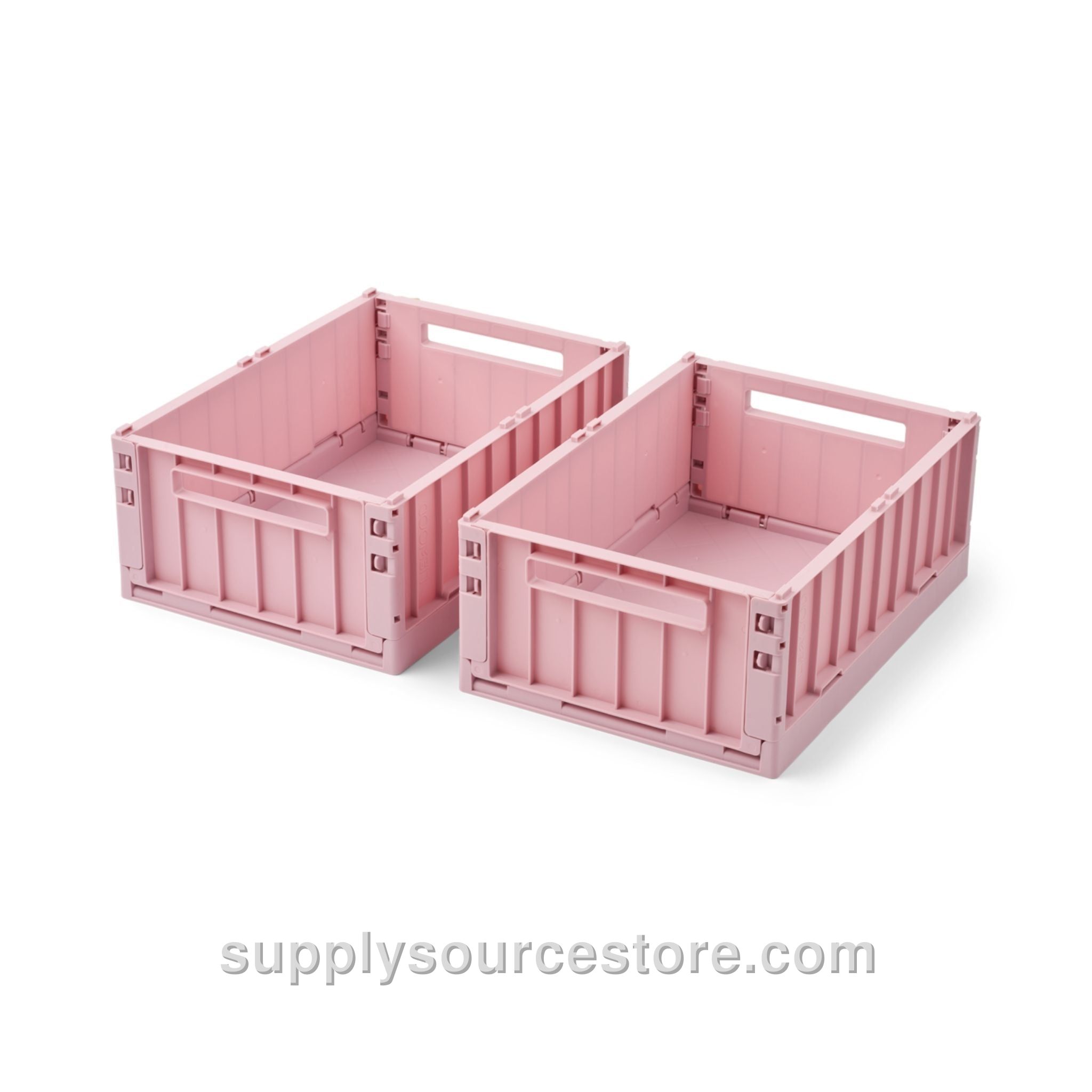 Weston Medium Storage Crate Set of 2 - Rose Blush