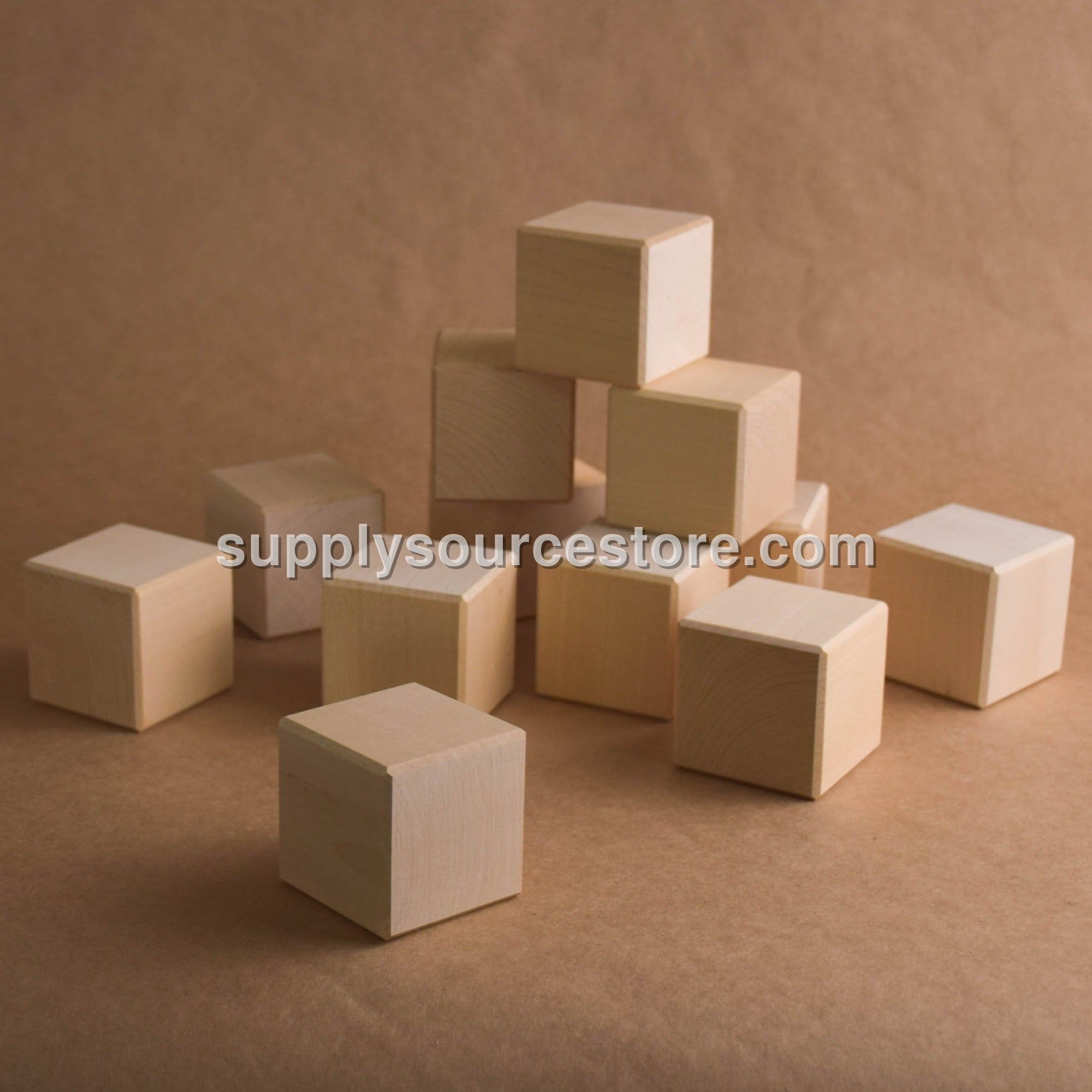 Wooden Blocks Set 1.9 in / 5 cm - 18 pcs