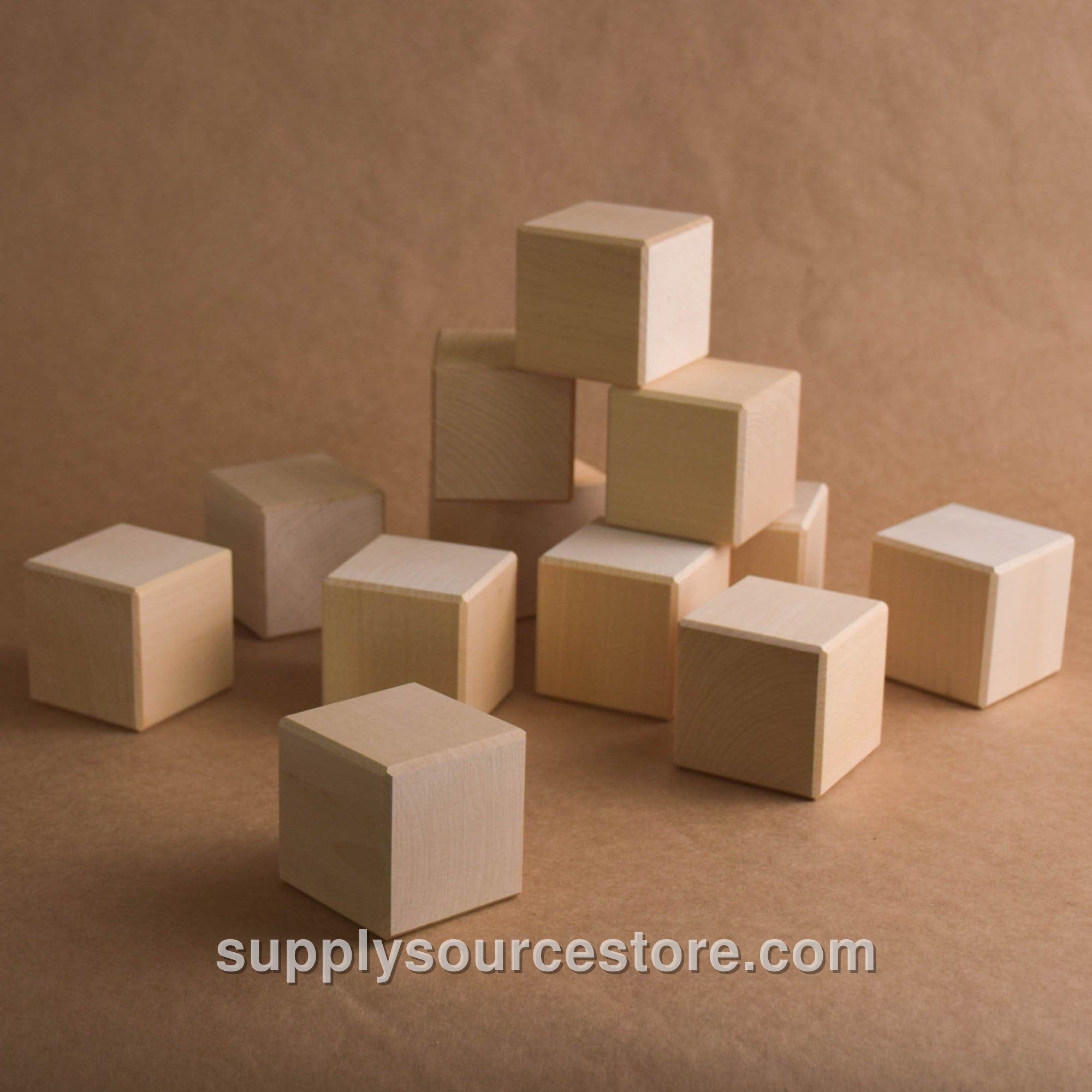 Wooden Blocks Set 1.9 in / 5 cm - 18 pcs