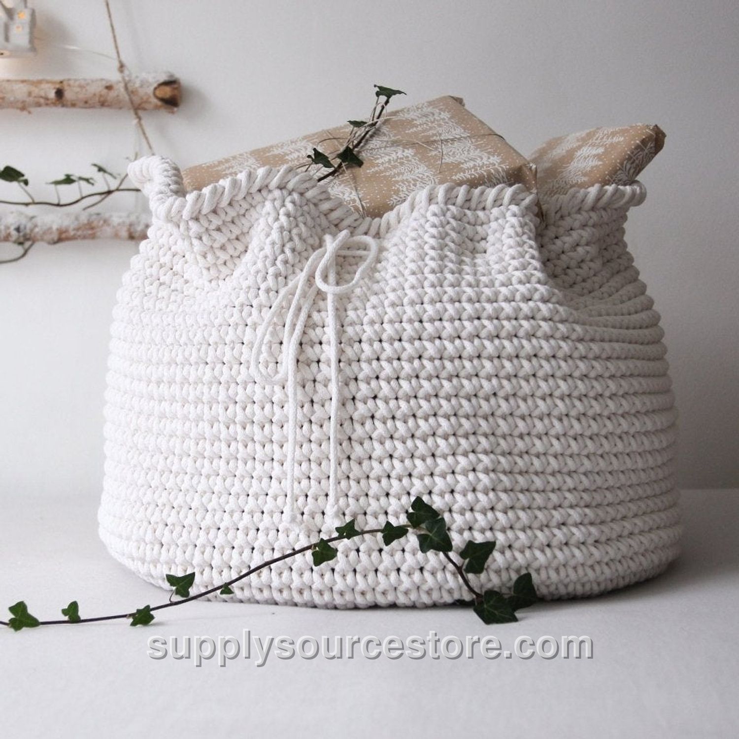 Large Crochet Santa Sack