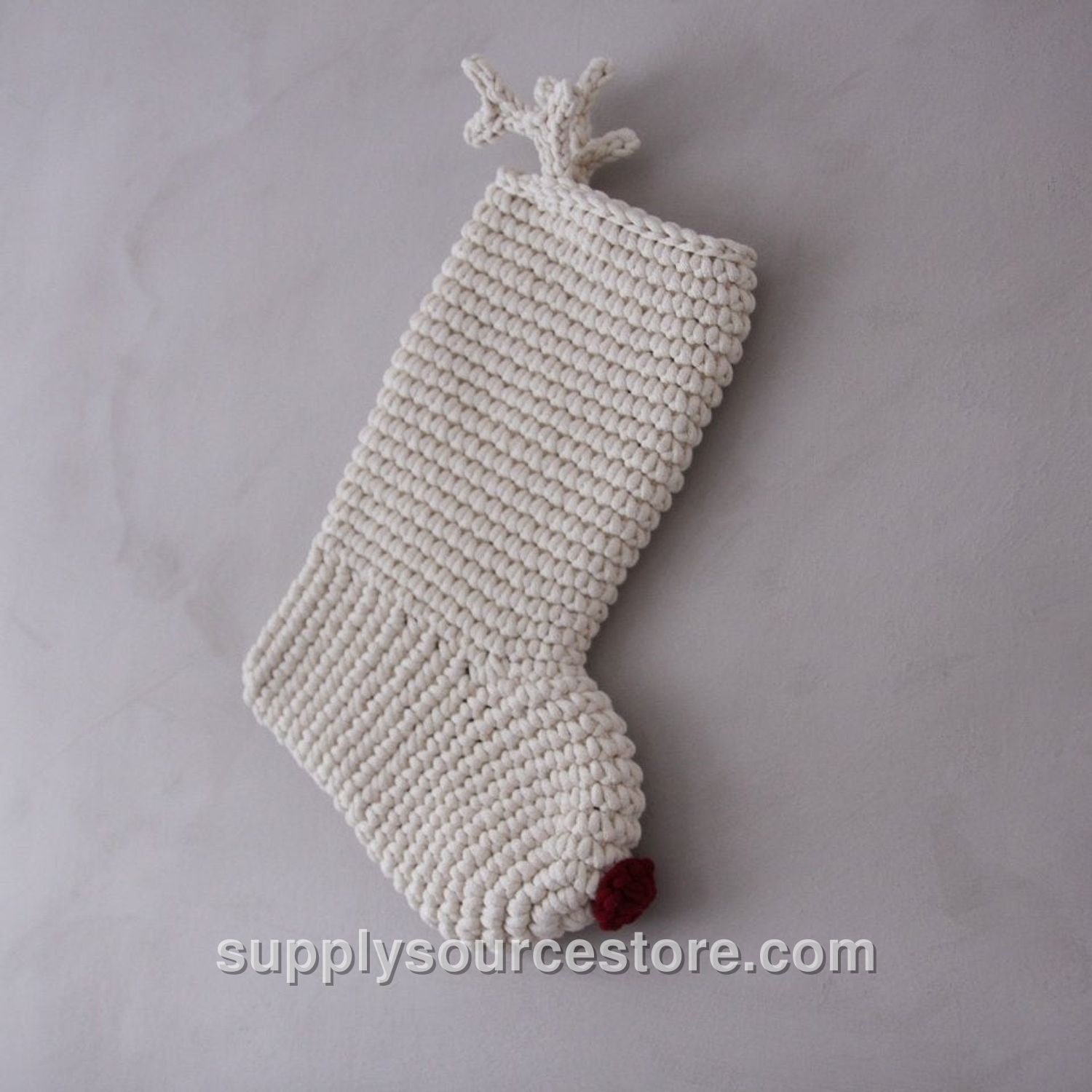 Large Christmas Reindeer Stocking