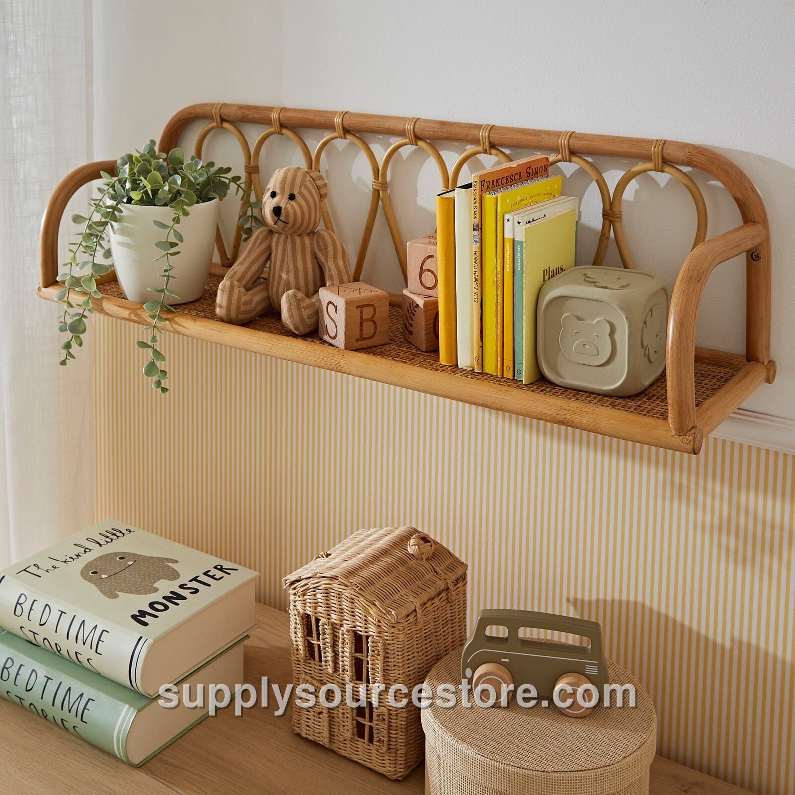 Aria Rattan Shelf - Large