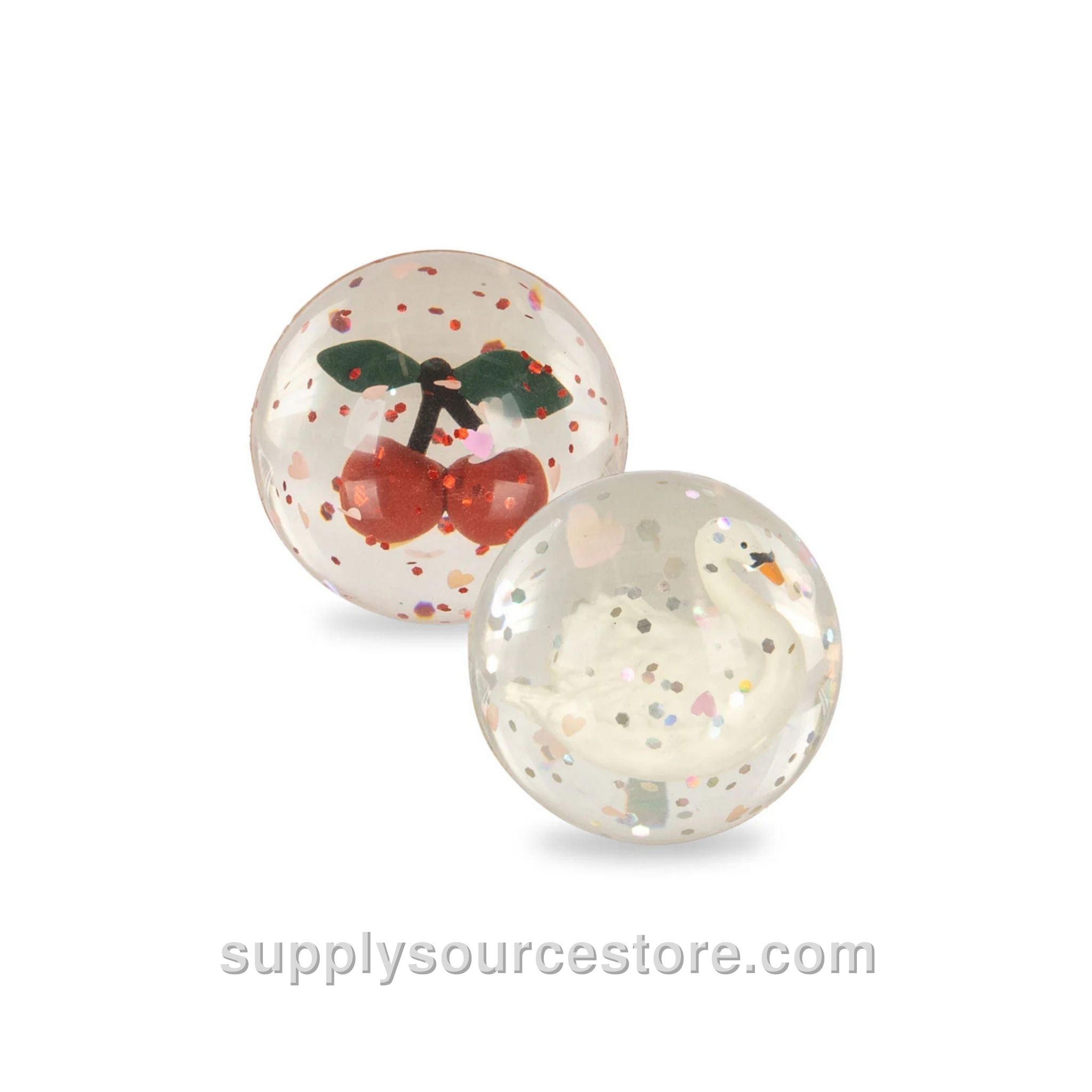 Bouncing Ball Set - Cherry / Swan