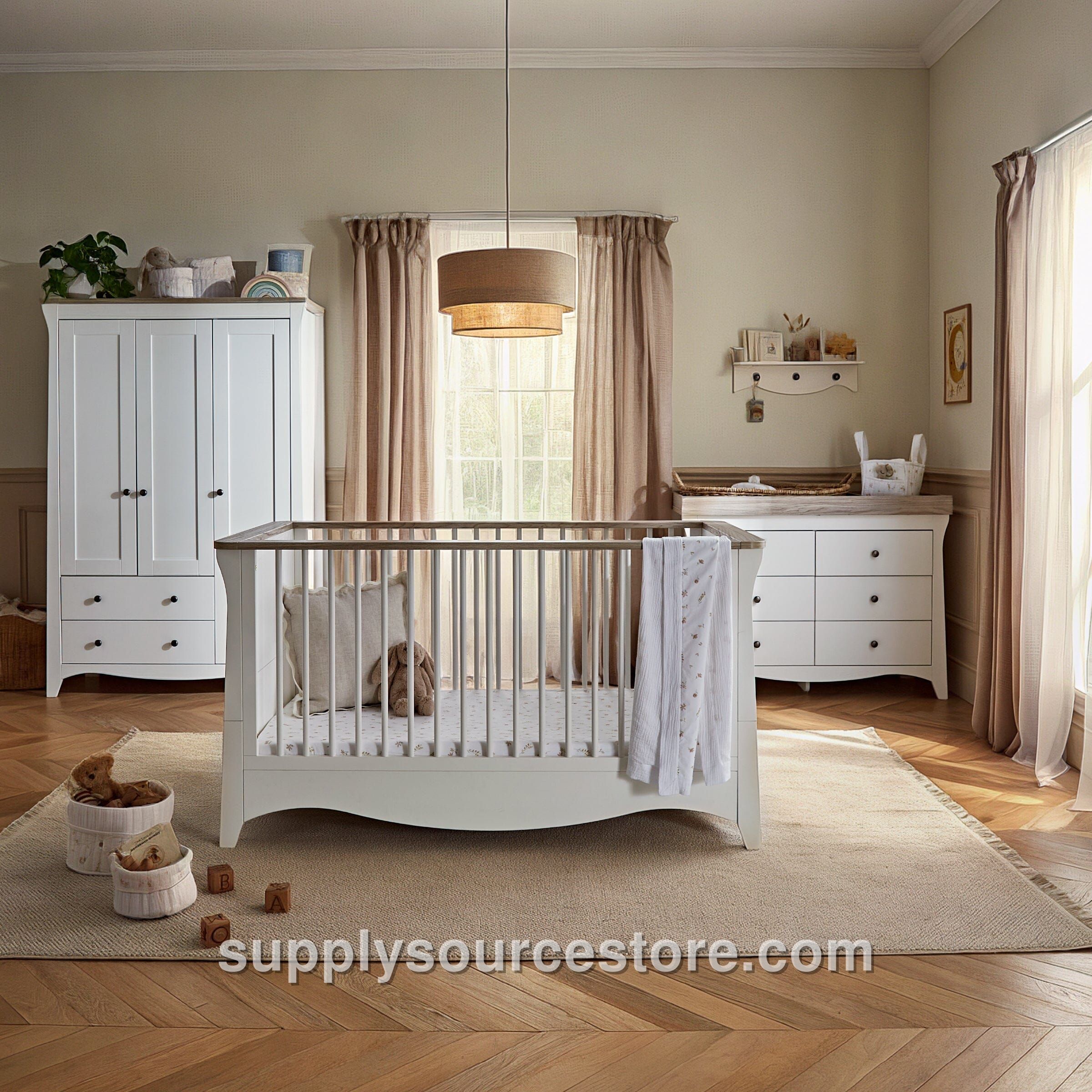 Clara Luxe 3 Piece Furniture Set - White & Ash