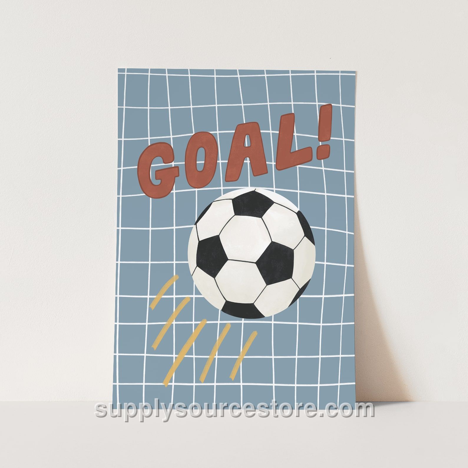 Goal Fine Art Print - Blue