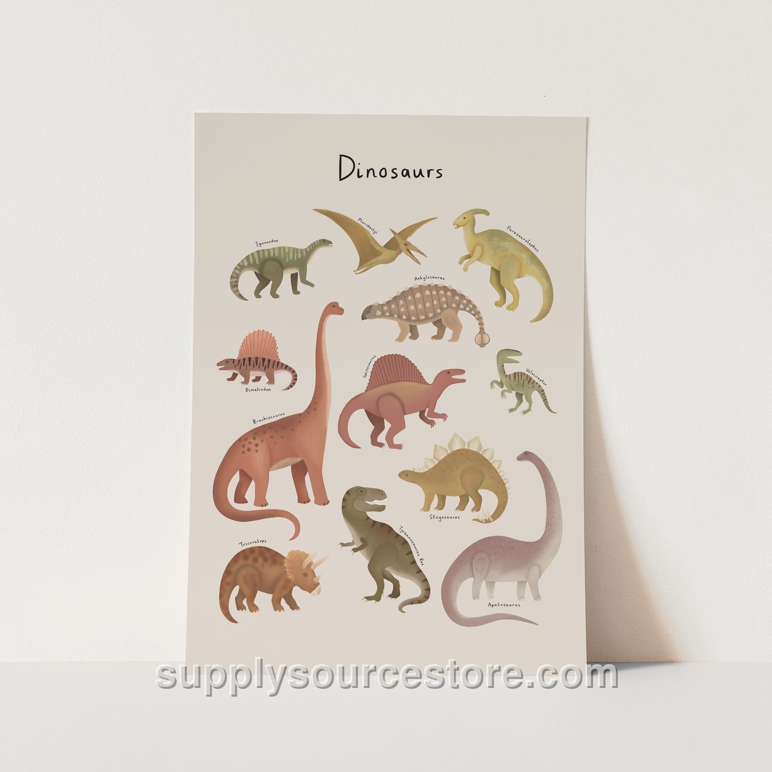 Dinosaur Chart Fine Art Print