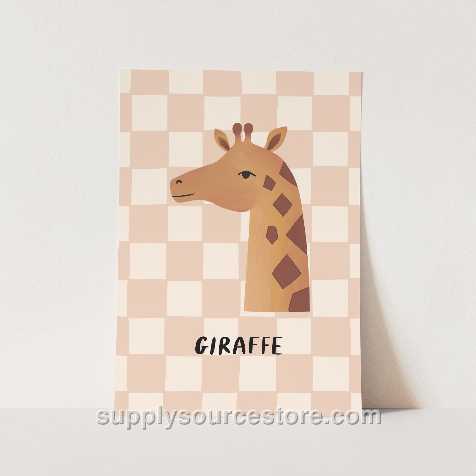 Giraffe Fine Art Print - Pink