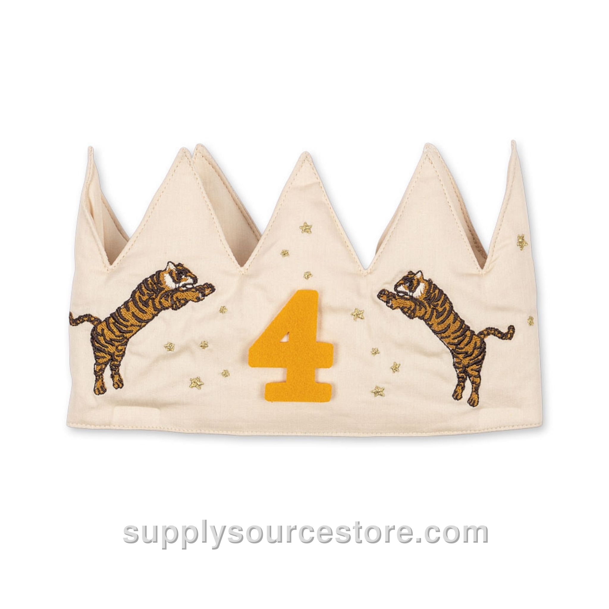 Glitter Birthday Crown - Tiger