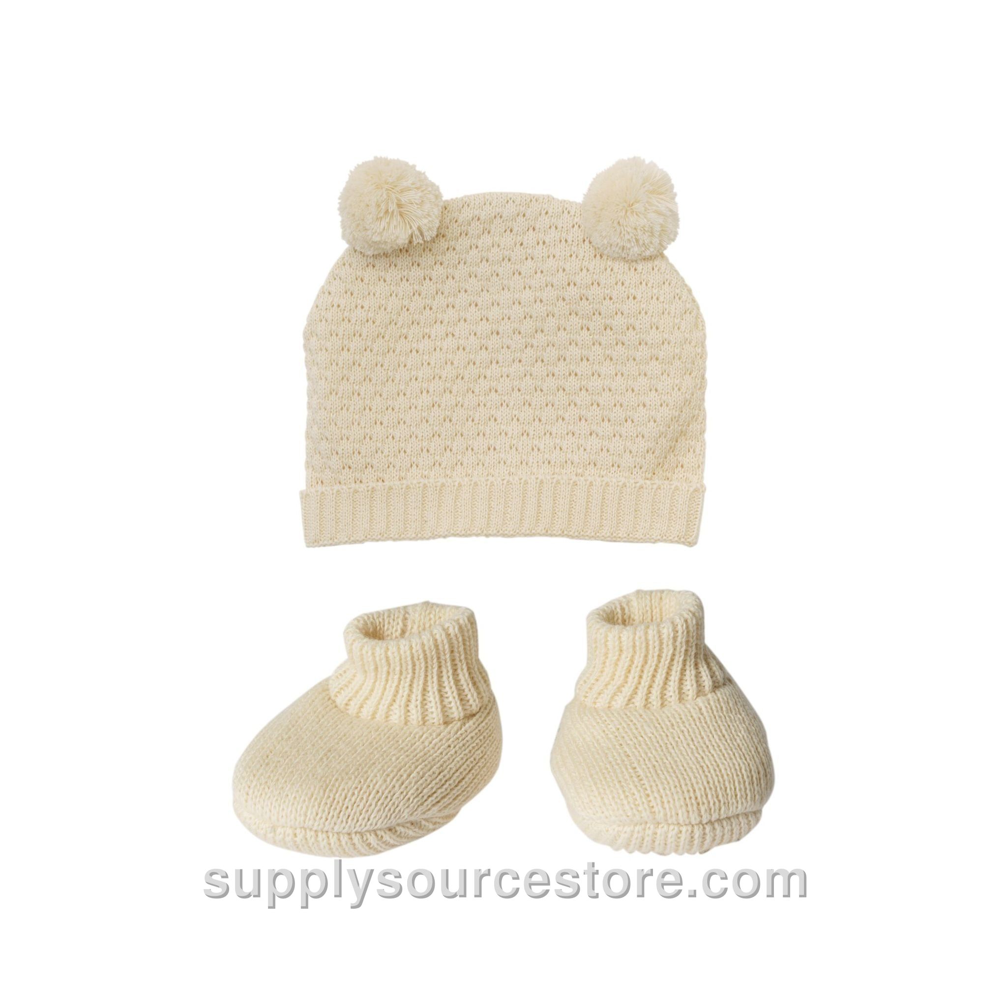 Doll Bobble Hat and Booties Set