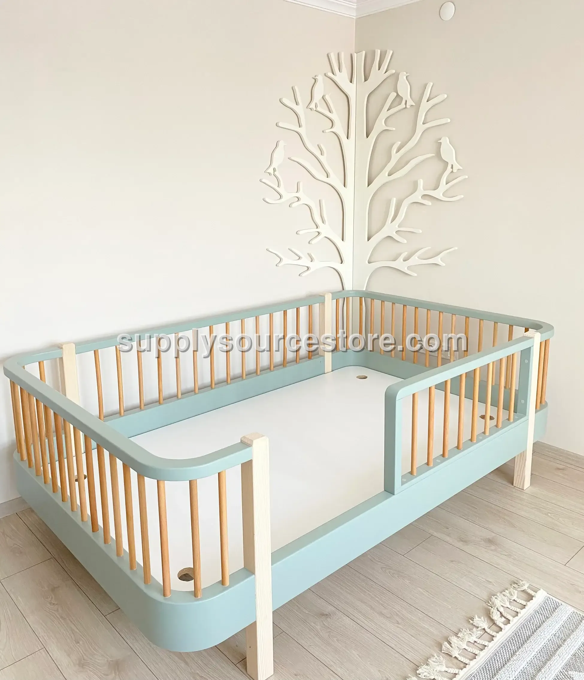 Double Colorful Rainbow Montessori Bed