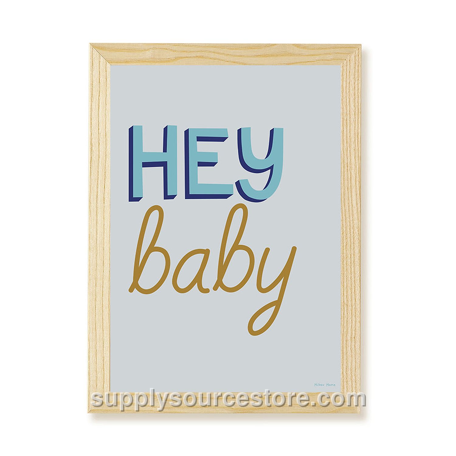 Hey Baby Art Print - Blue