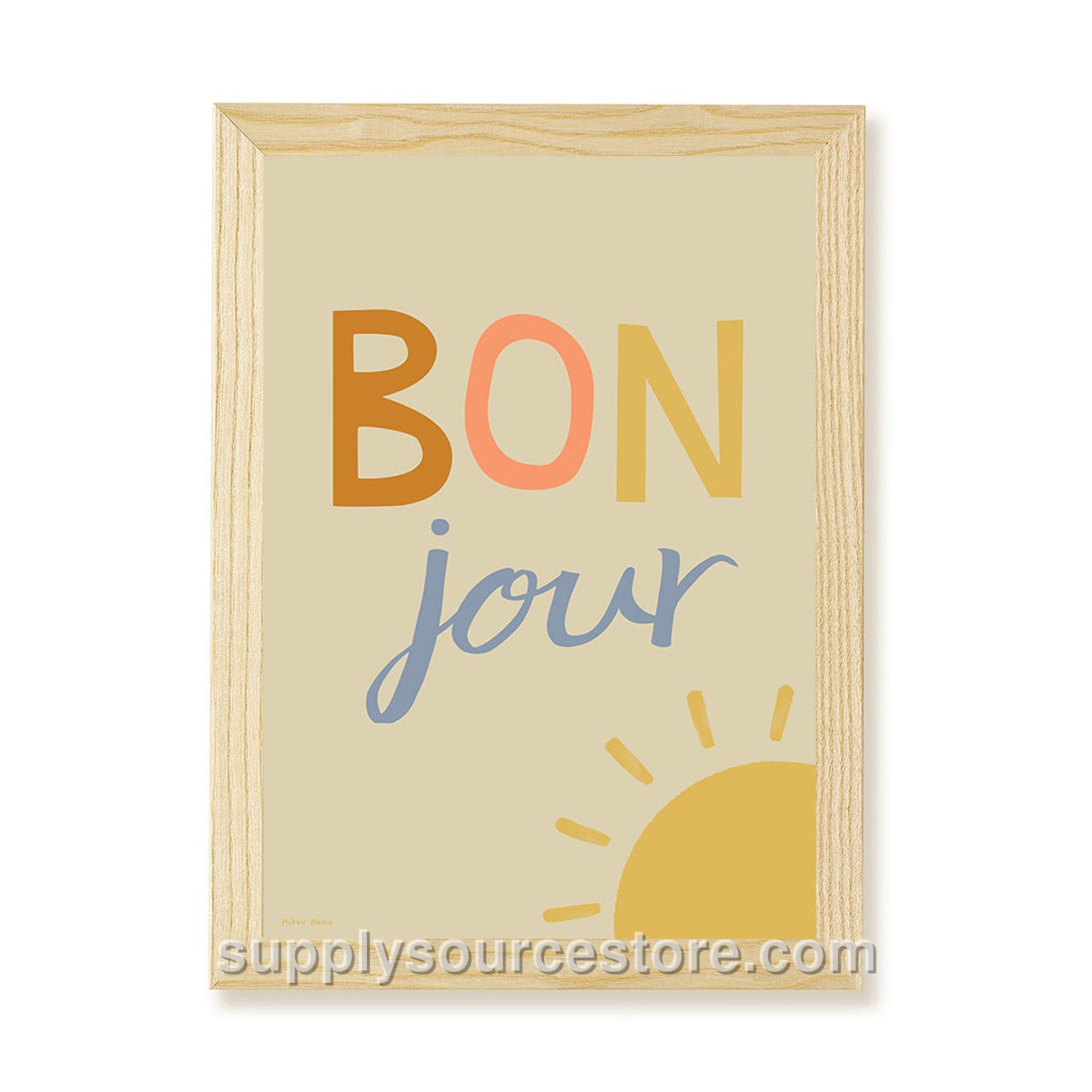 Bonjour Art Print - Sand