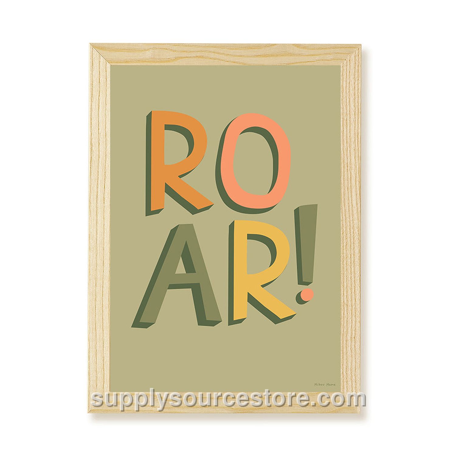 Roar Art Print - Khaki